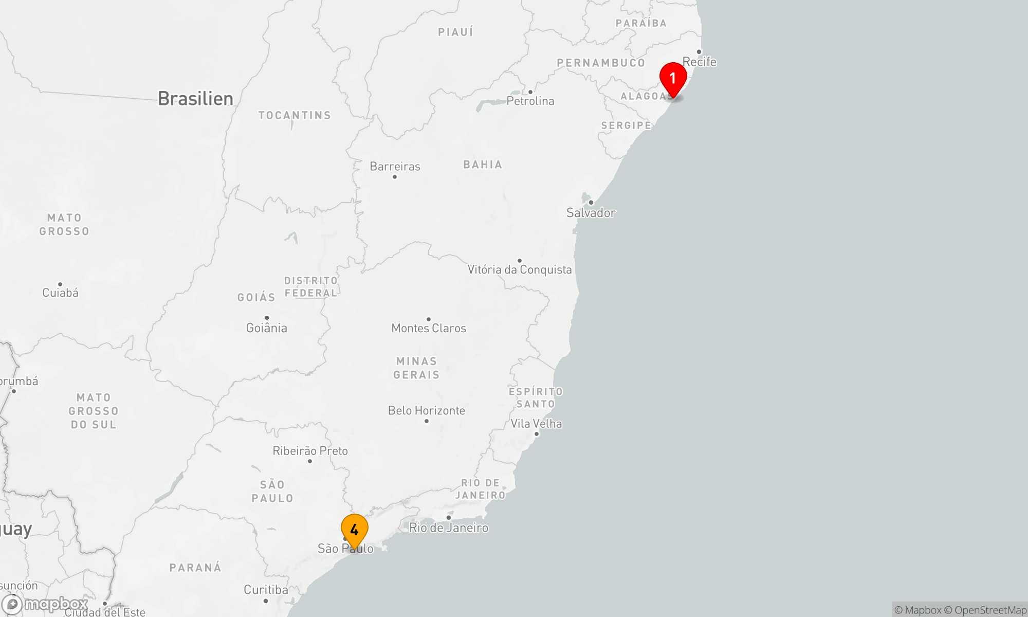Route 3 Nächte - Brasilianische Küstenschätze