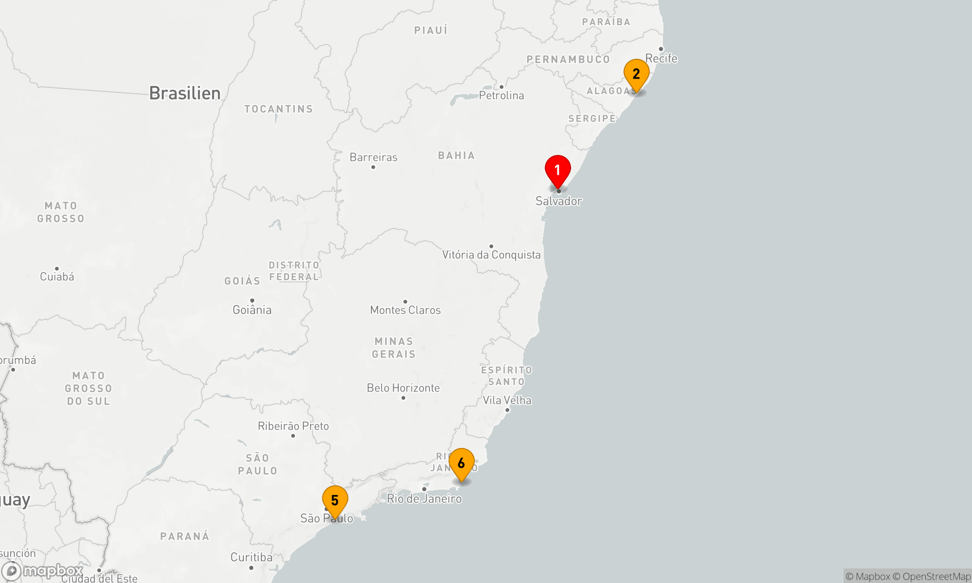 Route 7 Nächte - Küstenzauber Brasiliens