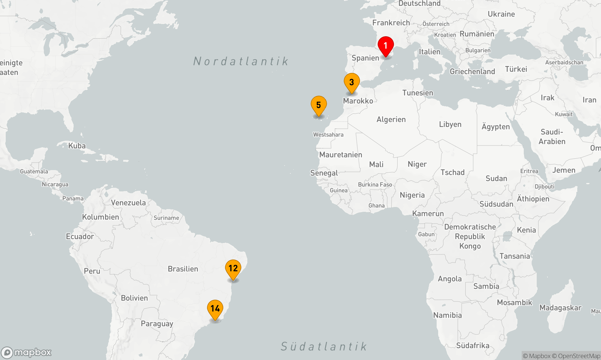 Route 13 Nächte - Atlantik-Abenteuer: Von Europa nach Brasilien