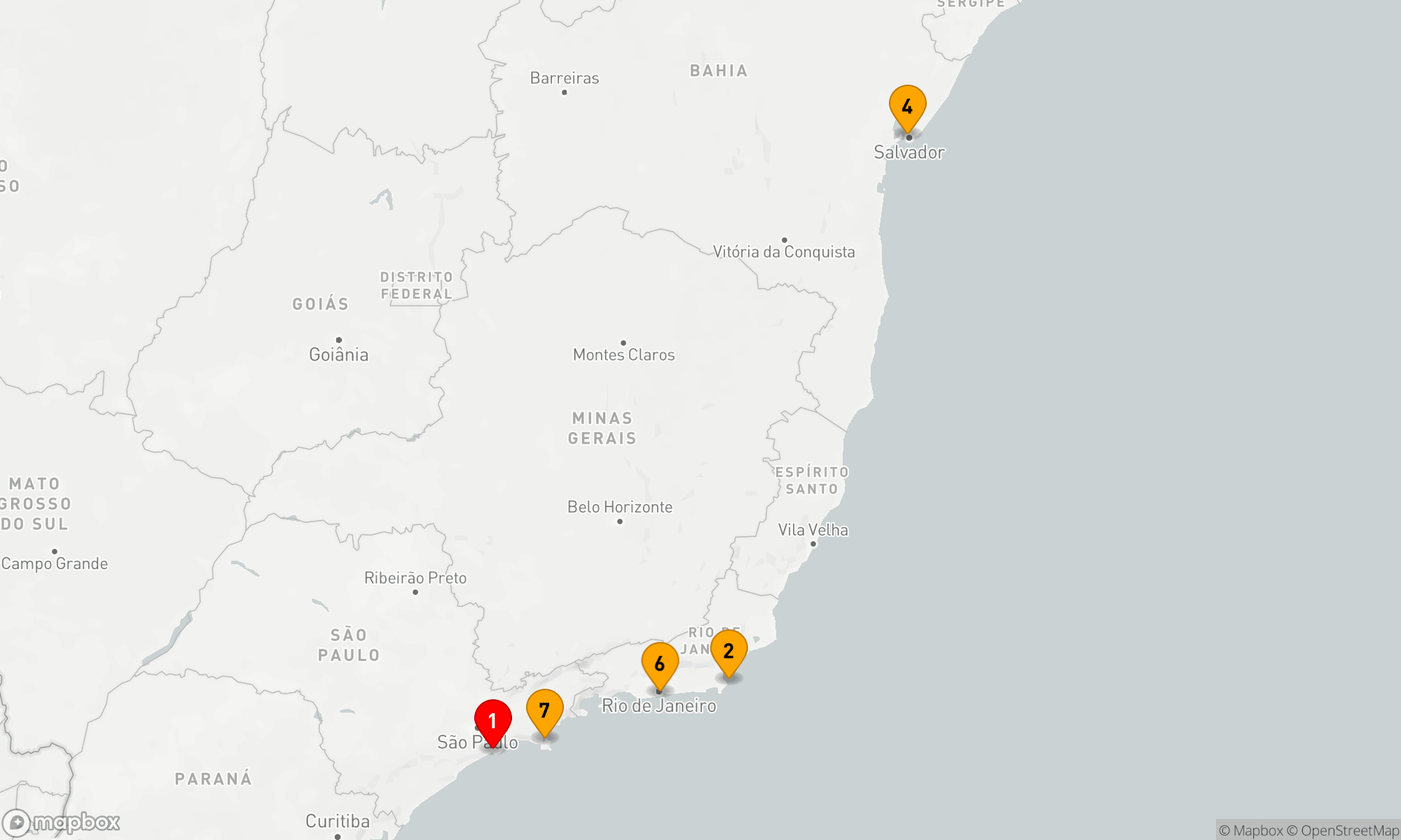 Route 7 Nächte - Brasilianische Küstenschönheiten