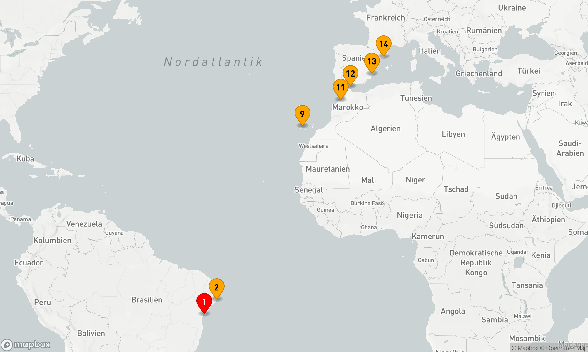 Route 13 Nächte - Von Brasilien nach Europa: Atlantische Entdeckungsreise