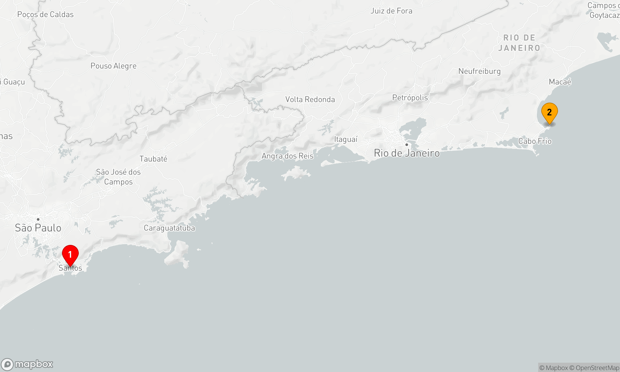 Route 3 Nächte - Traumwelten von Santos nach Búzios