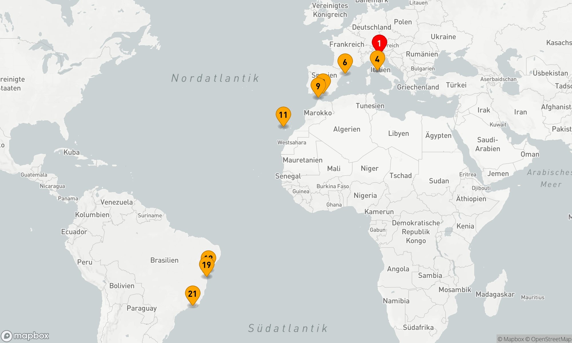 Route 20 Nächte - Von der Adria bis zur Copacabana: Eine transatlantische Entdeckungsreise