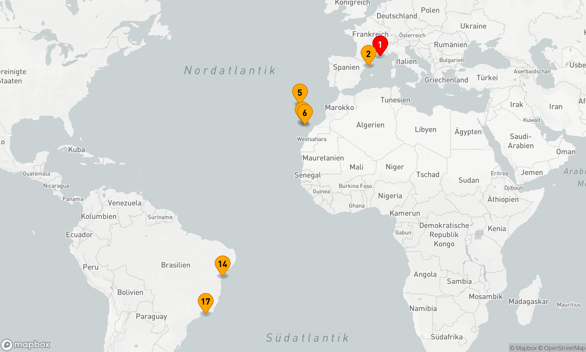 Route 16 Nächte - Von Europa nach Brasiliens Küstenzauber