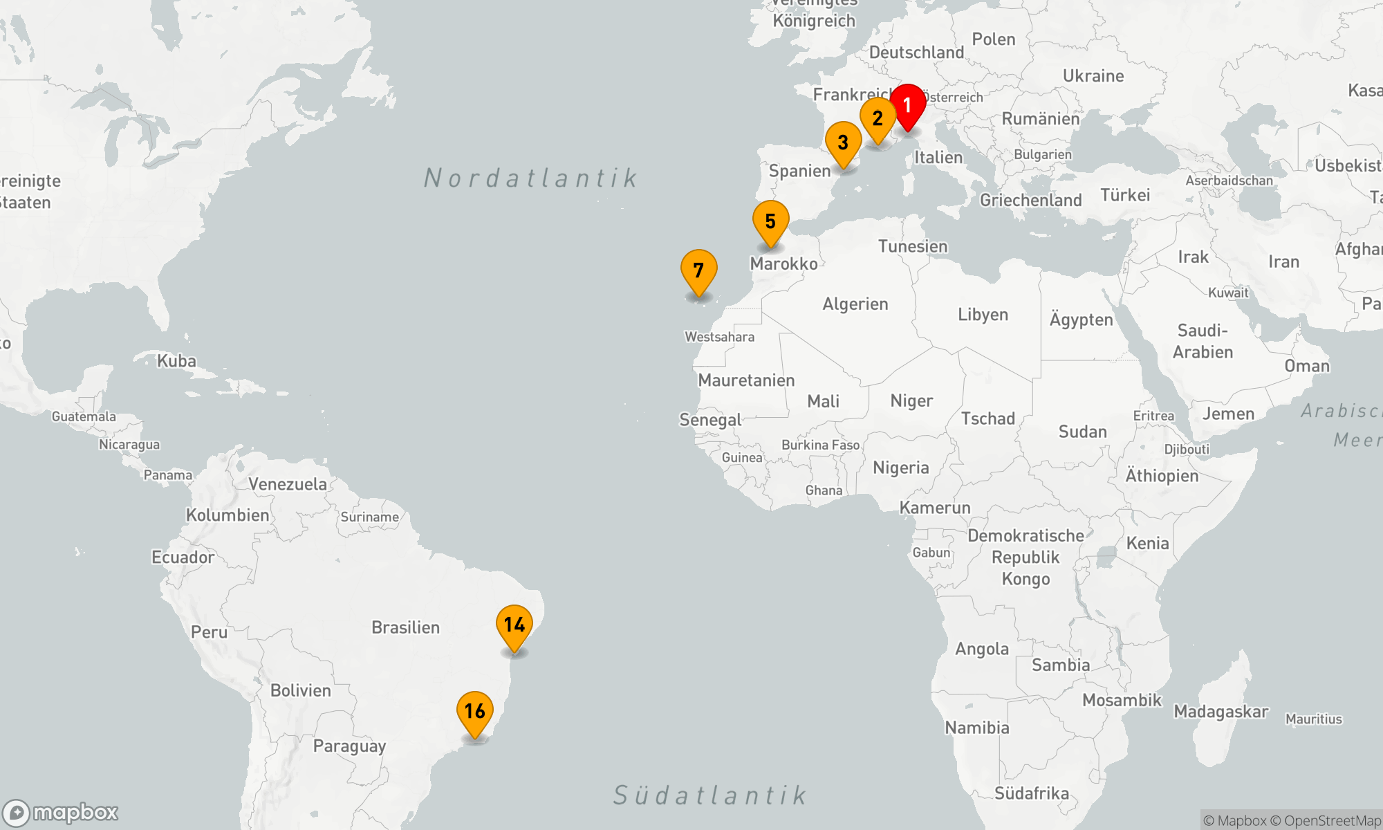 Route 15 Nächte - Transatlantische Entdeckerreise