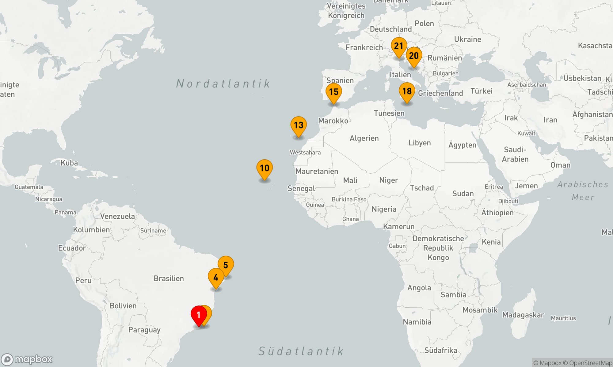Route 20 Nächte - Von Brasilianischen Stränden zu Mediterranen Küstenwundern
