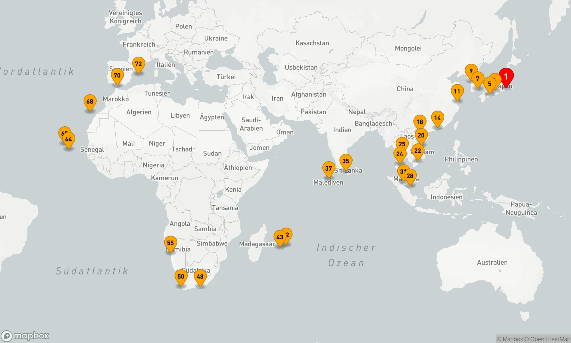 Route 71 Nächte - Große Weltentdecker-Route