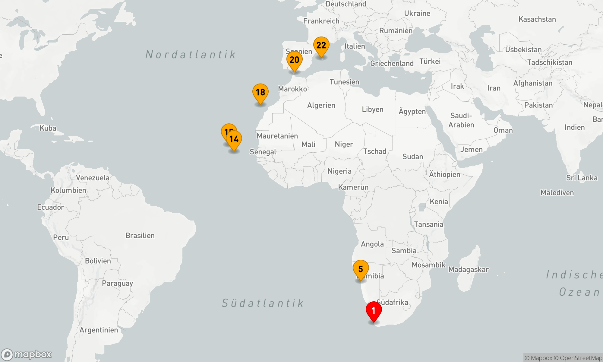 Route 21 Nächte - Transozean