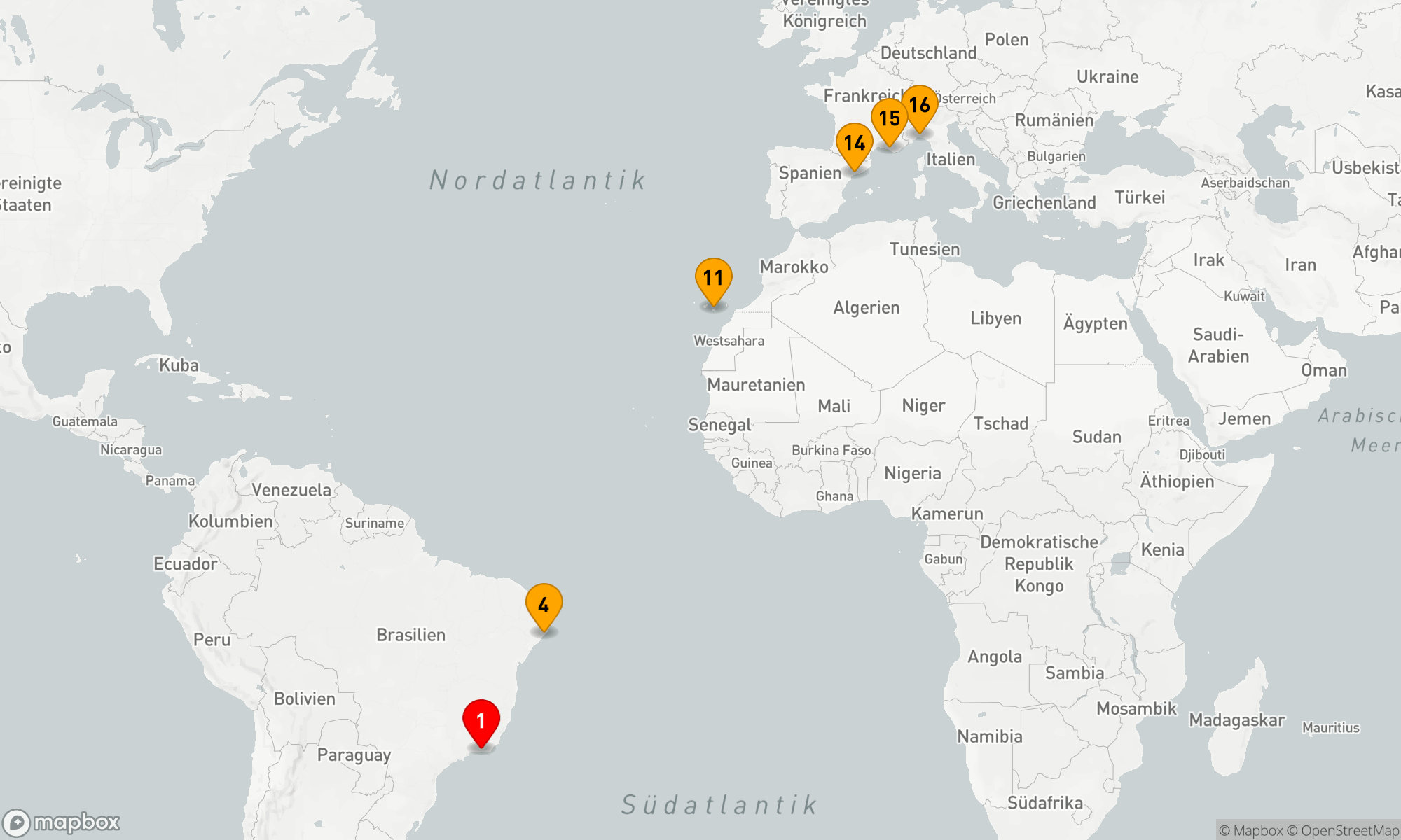 Route 15 Nächte - Von Samba zu den Sonnenküsten Europas