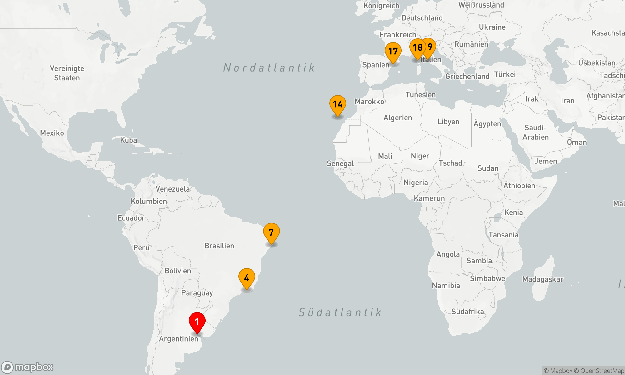 Route 18 Nächte - Von Argentinien zum Mittelmeer - Entdeckungsreise auf See