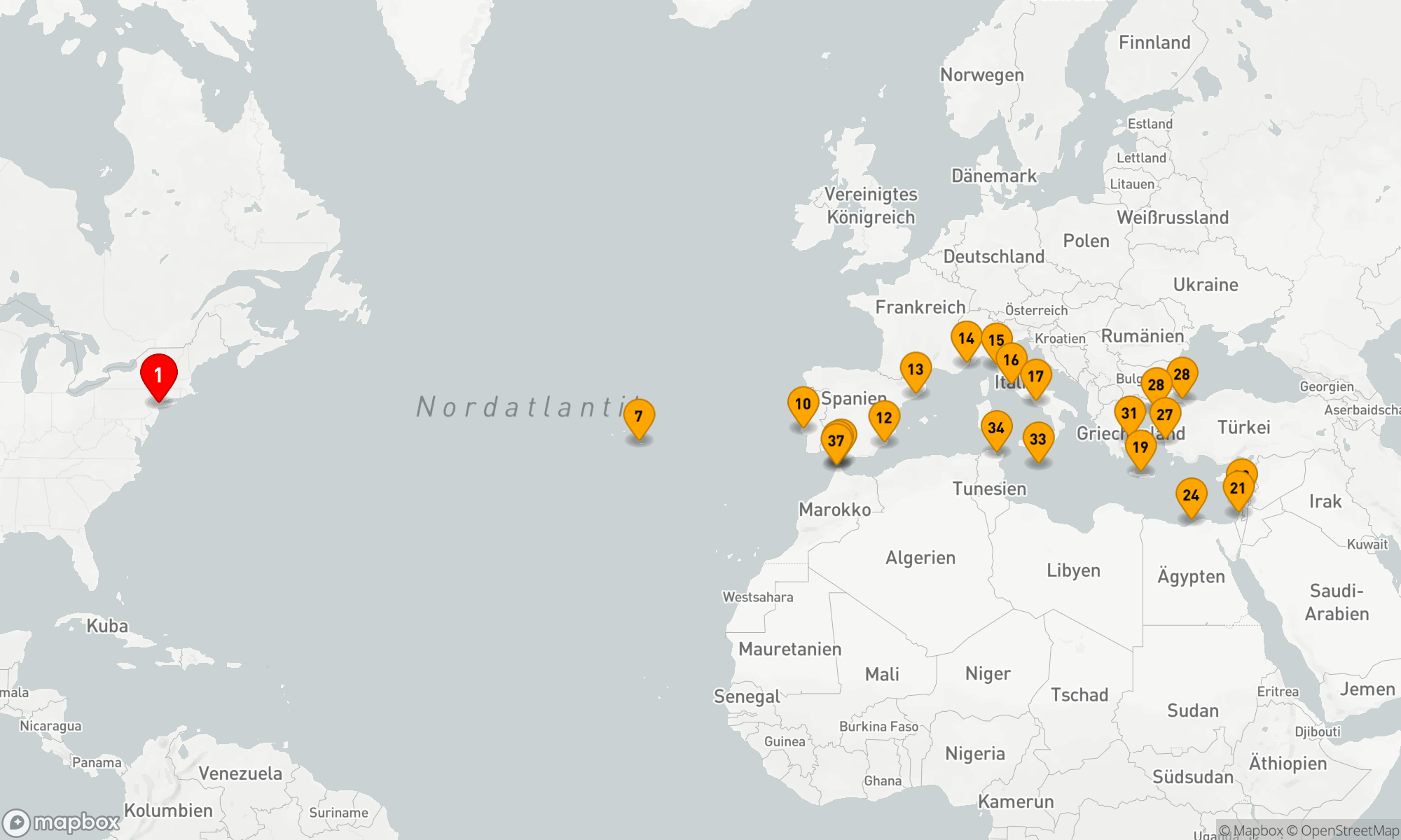 Route 44 Nächte - LEGENDÄRE ULTIMATIVE MITTELMEER- UND ATLANTIKPASSAGE