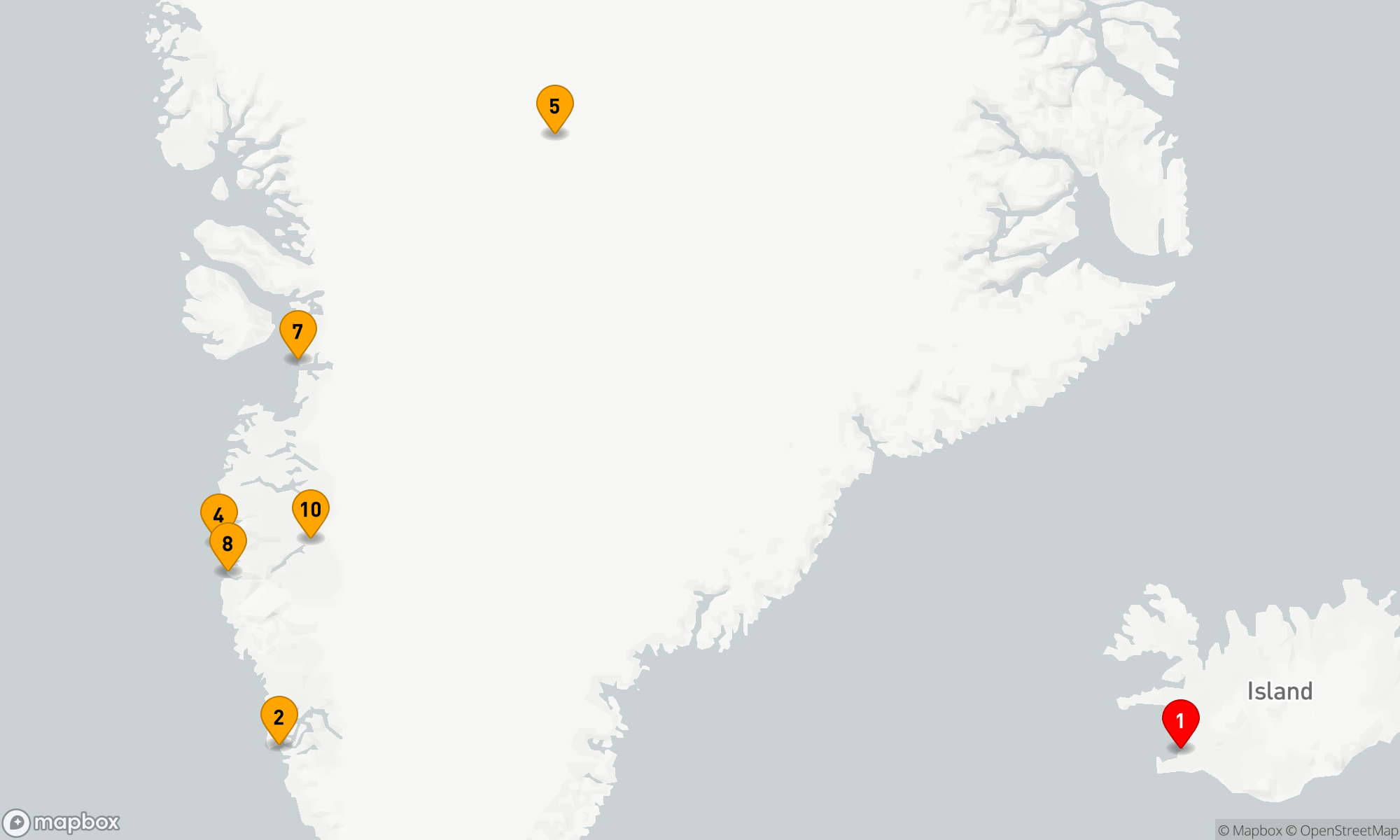 Route 10 Nächte - Westgrönland: Auf der Suche nach gewaltigen Eisbergen und Inuit-Gemeinschaften,  Richtung Norden