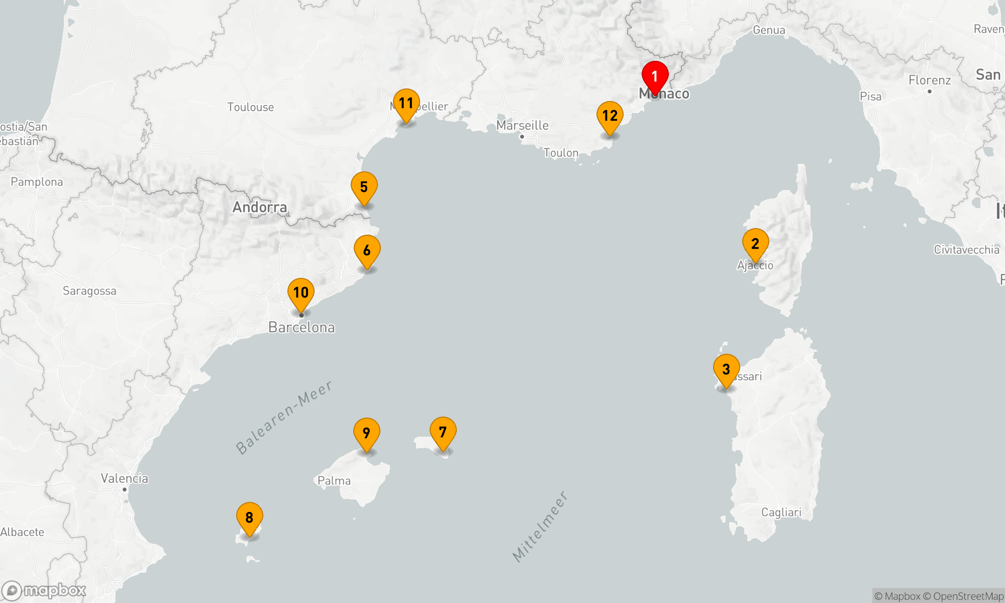 Route 12 Nächte - Mediterrane Eleganz und Kultur