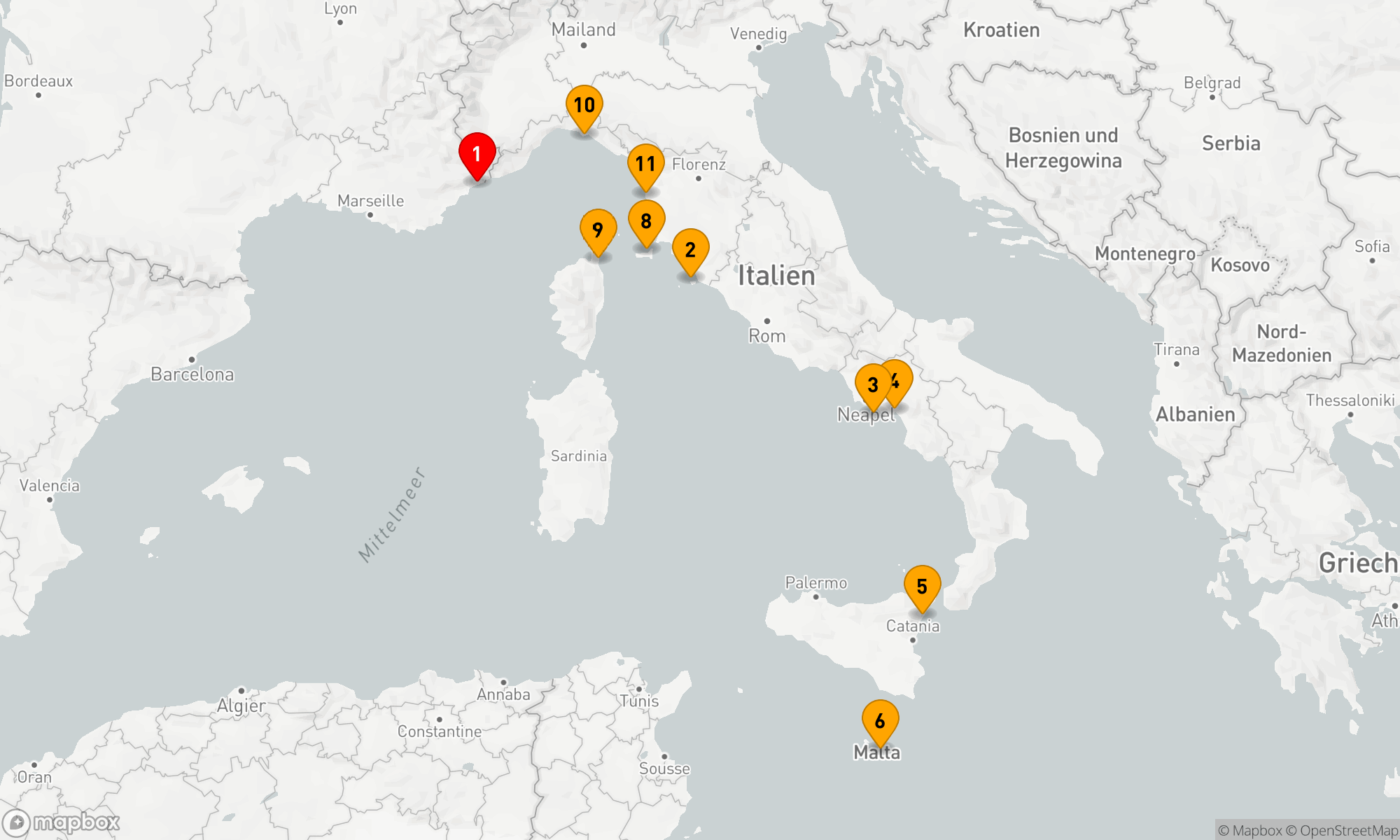Route 12 Nächte - Mediterrane Eleganz und Küstenzauber