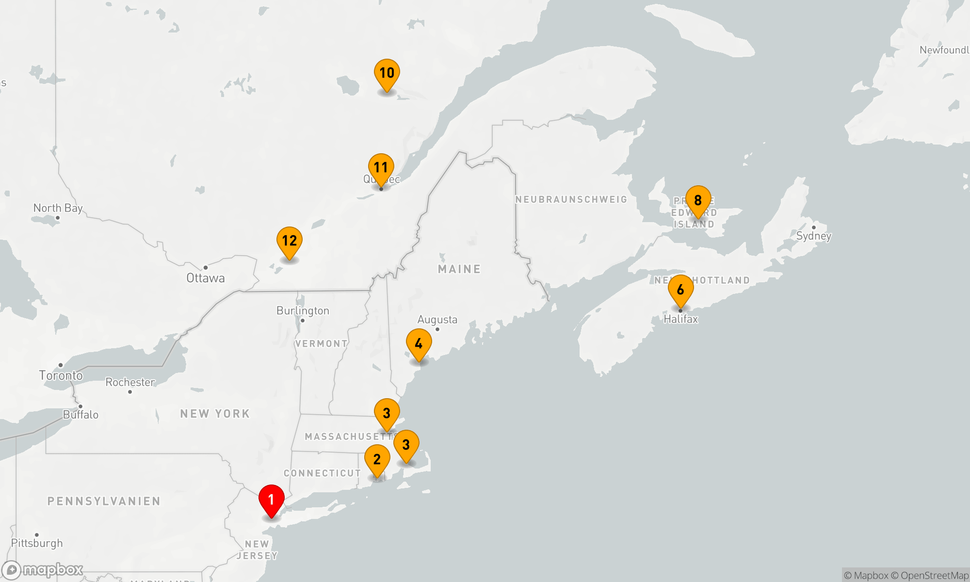 Route 11 Nächte - Von der Metropole zur Wildnis: Entdeckungsreise Nordamerikas