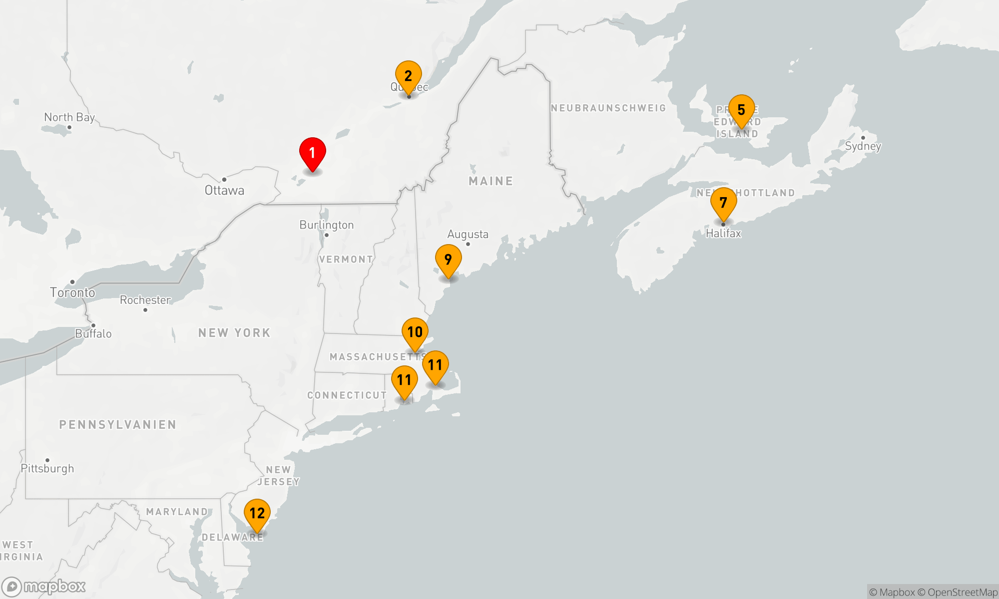 Route 11 Nächte - Kultur- und Küstenzauber Nordamerikas