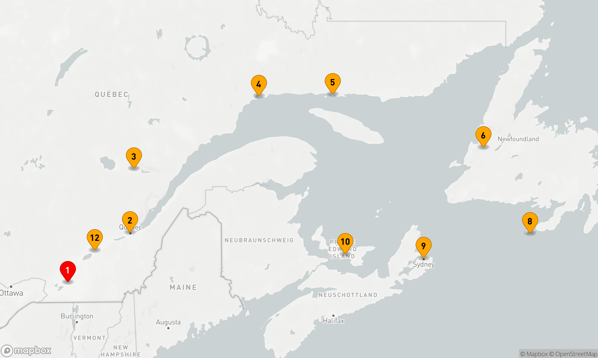 Route 12 Nächte - Kulturelle Entdeckungsreise durch Ostkanada