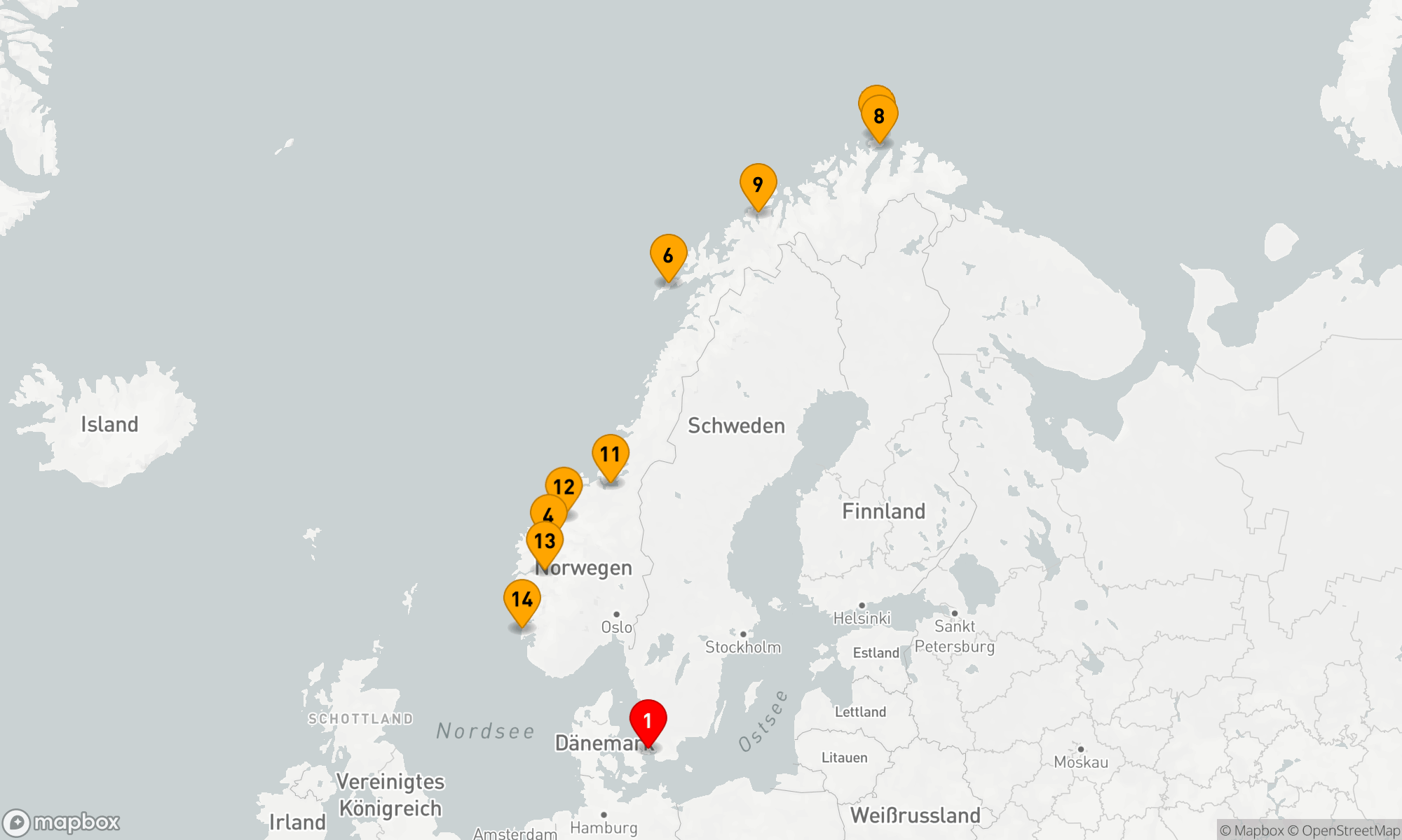 Route 15 Nächte - Nordische Entdeckungsreise ab Kopenhagen
