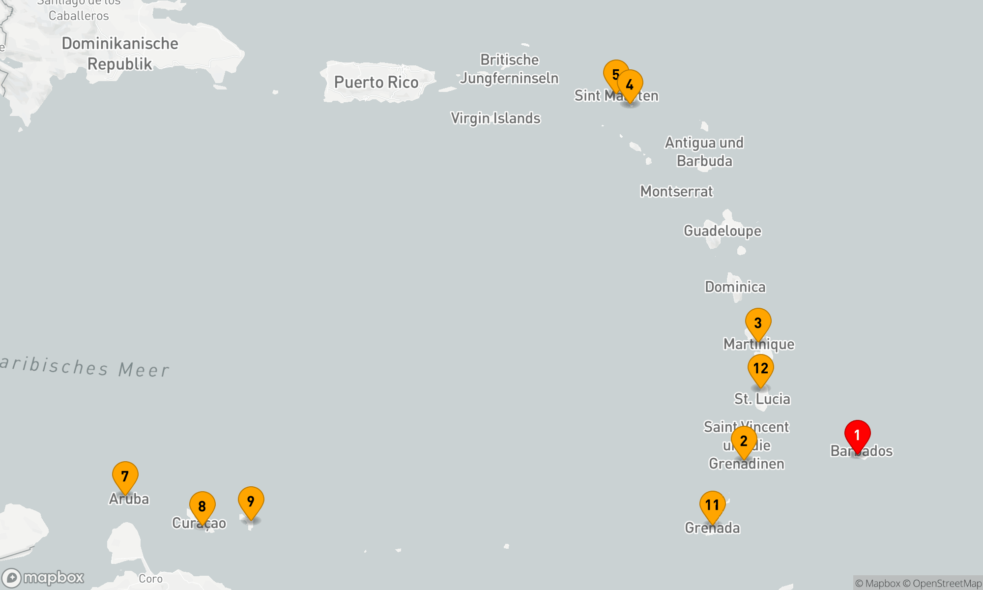 Route 12 Nächte - Karibische Juwelen Entdeckung
