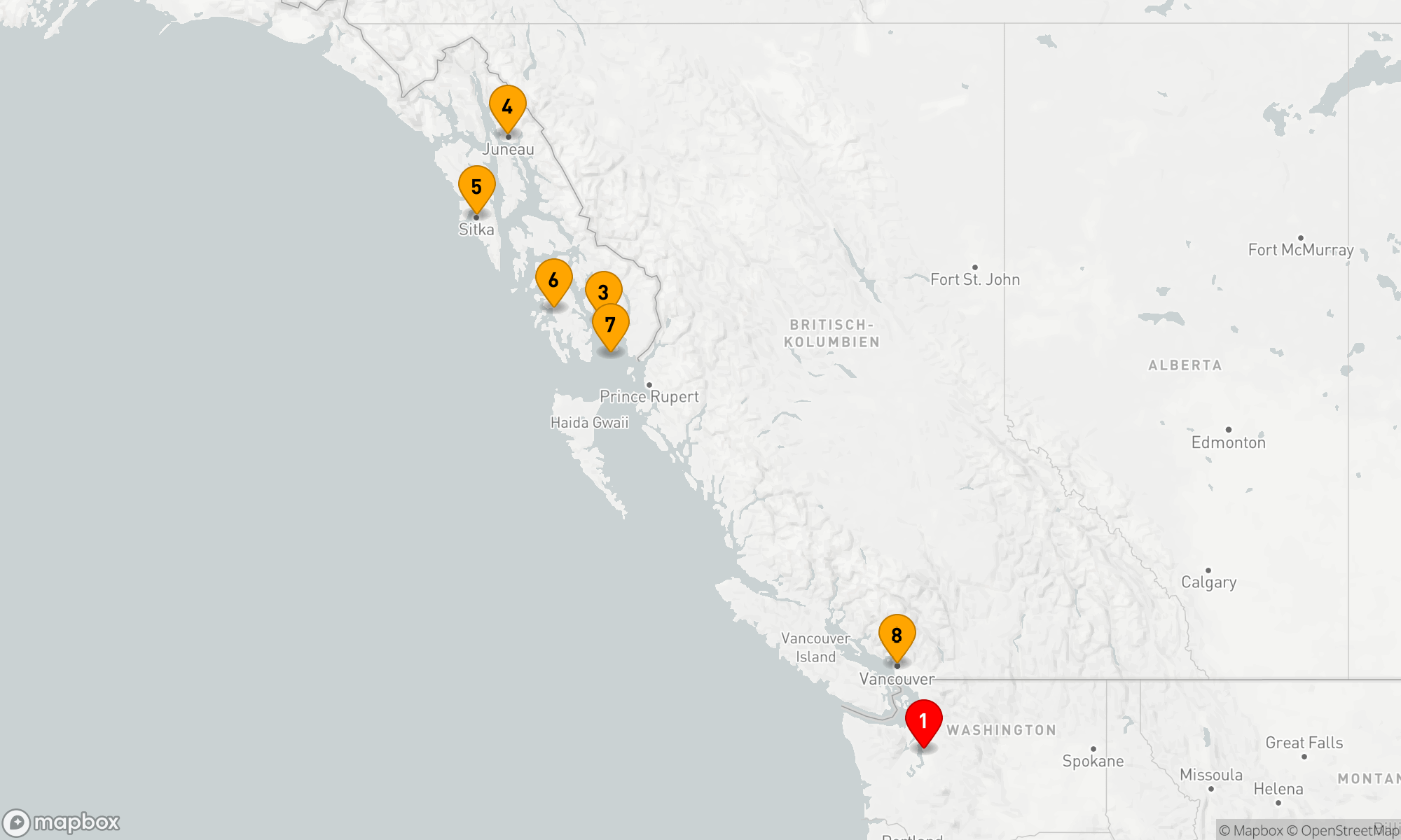 Route 7 Nächte - Pazifische Erhabenheit