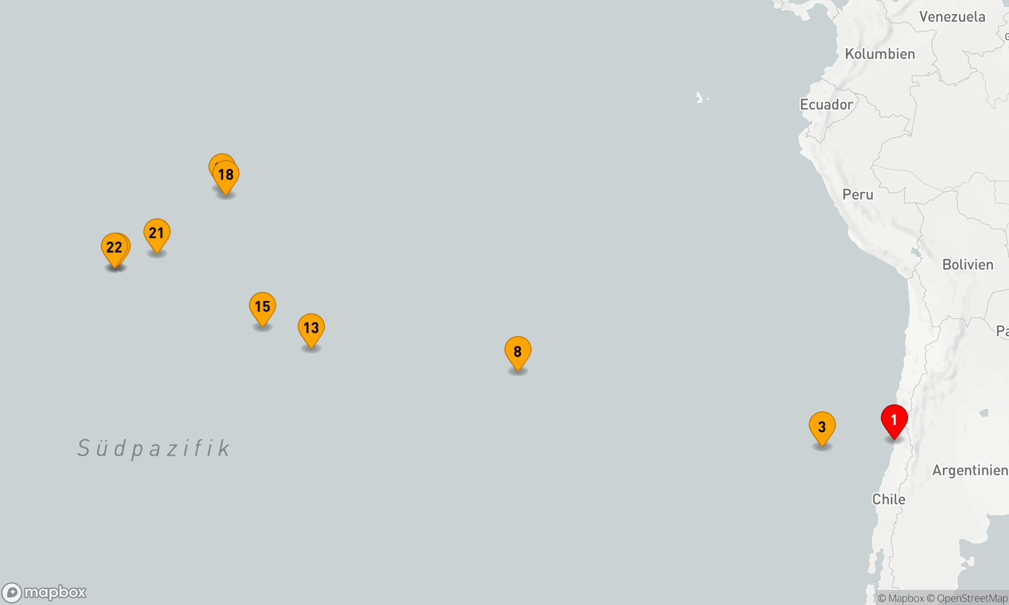 Route 22 Nächte - Von den Geheimnissen der Robinson Crusoe Insel zur paradiesischen Papeete-Entdeckungstour