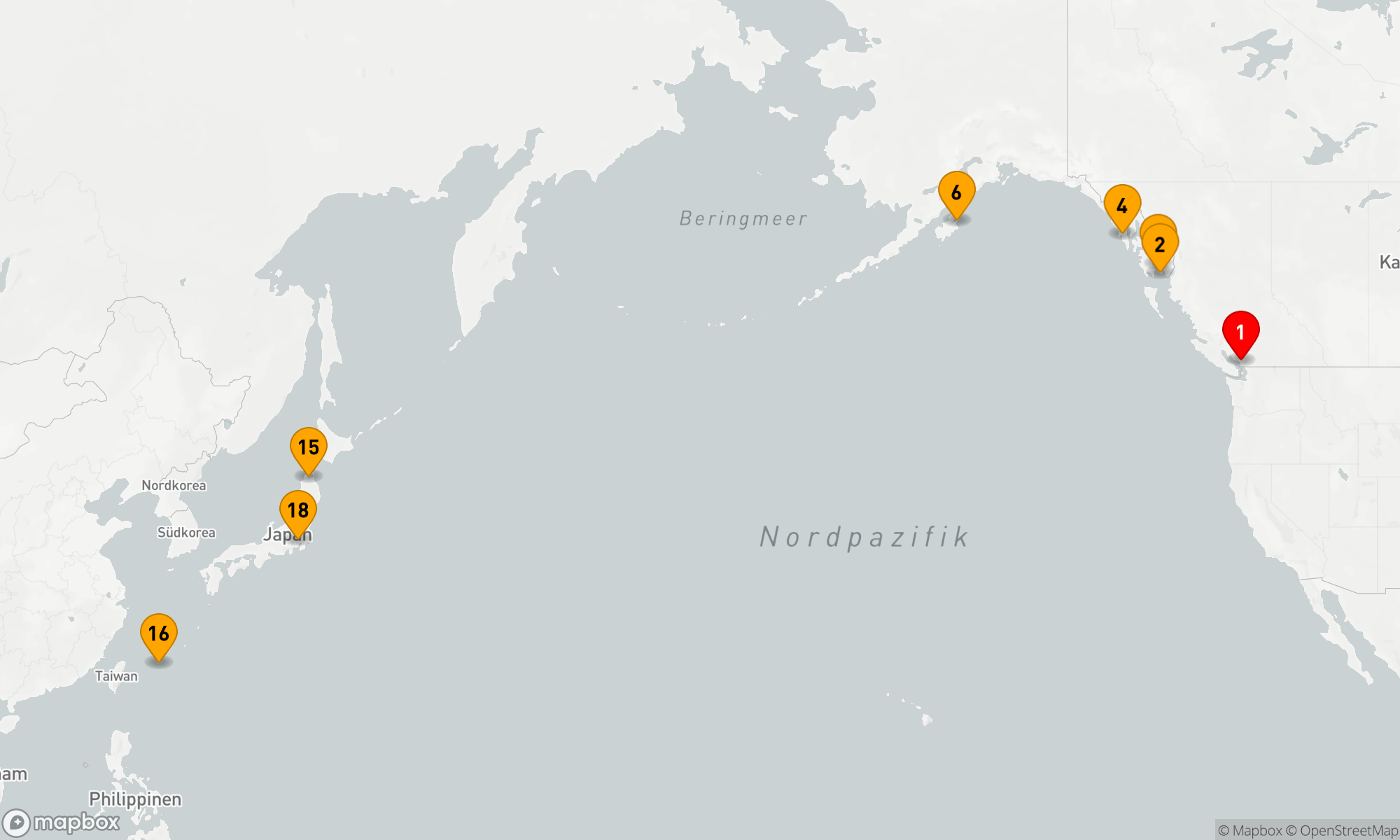 Route 17 Nächte - Von der wilden Küste Kanadas zu den Metropolen Japans