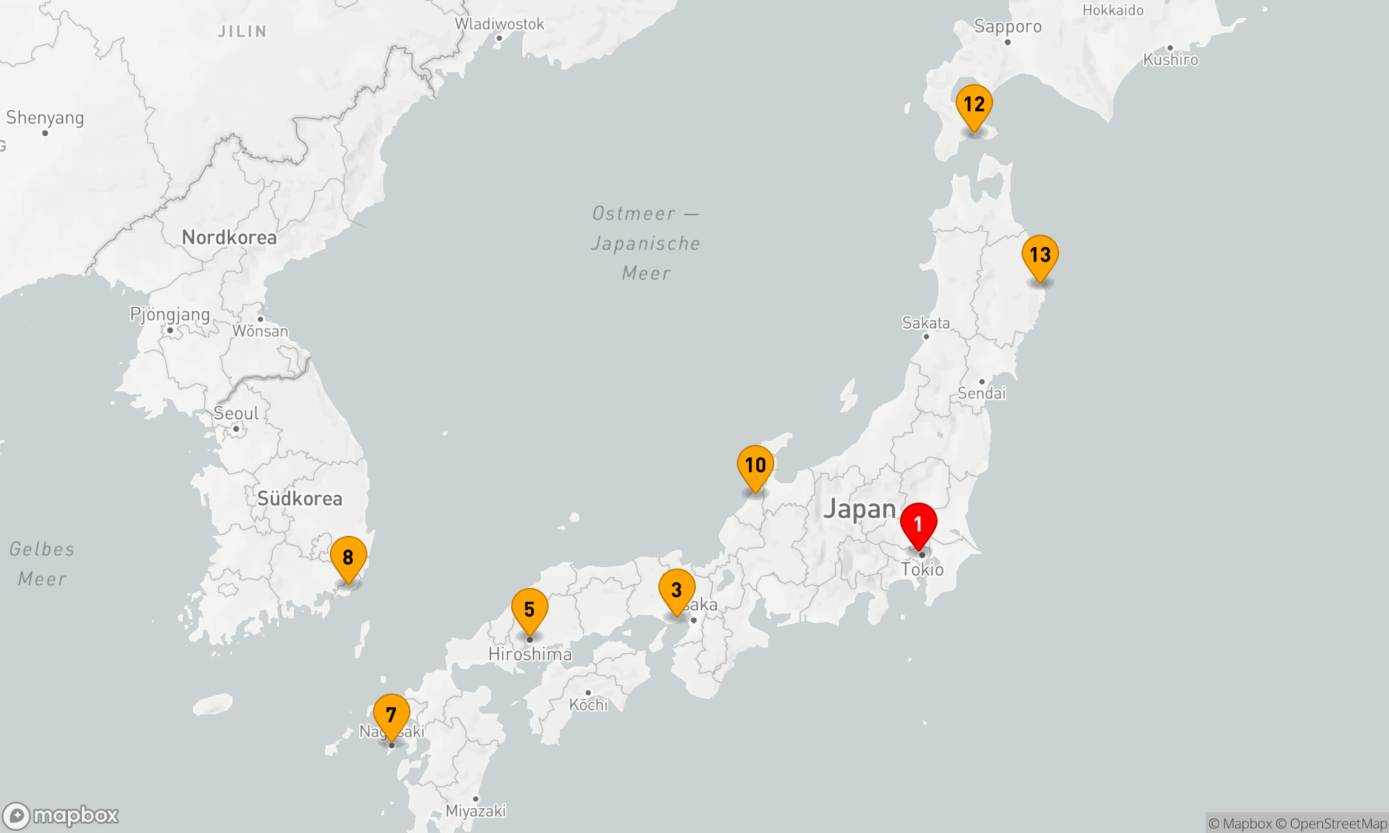 Route 14 Nächte - Erkundungsreise Japans und Koreas Schätze