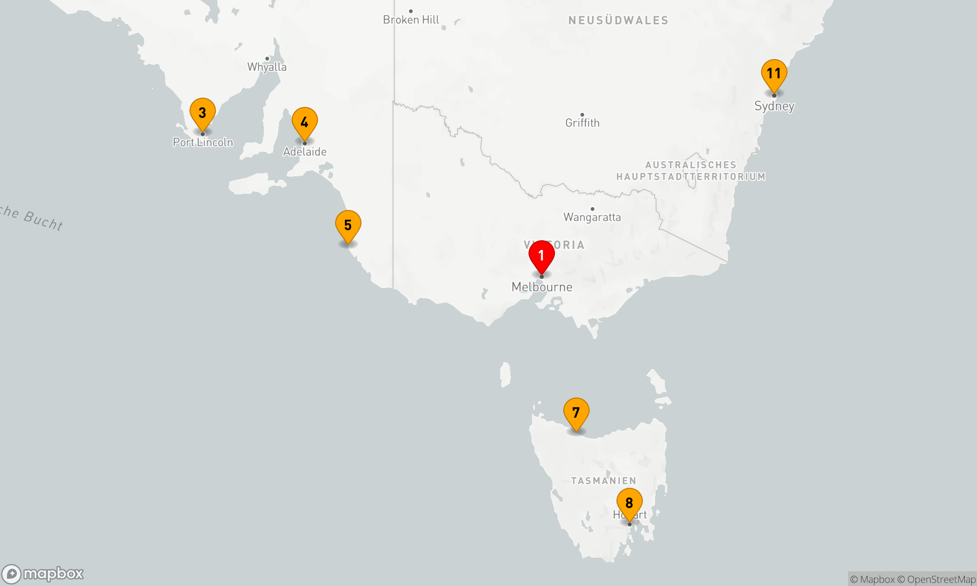 Route 10 Nächte - Südliche Küstenschätze Australiens