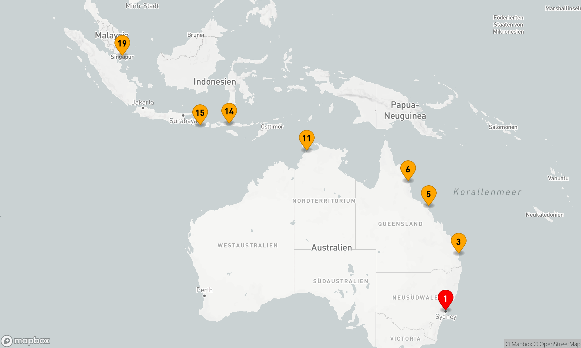 Route 18 Nächte - Faszination Pazifik und Südostasien