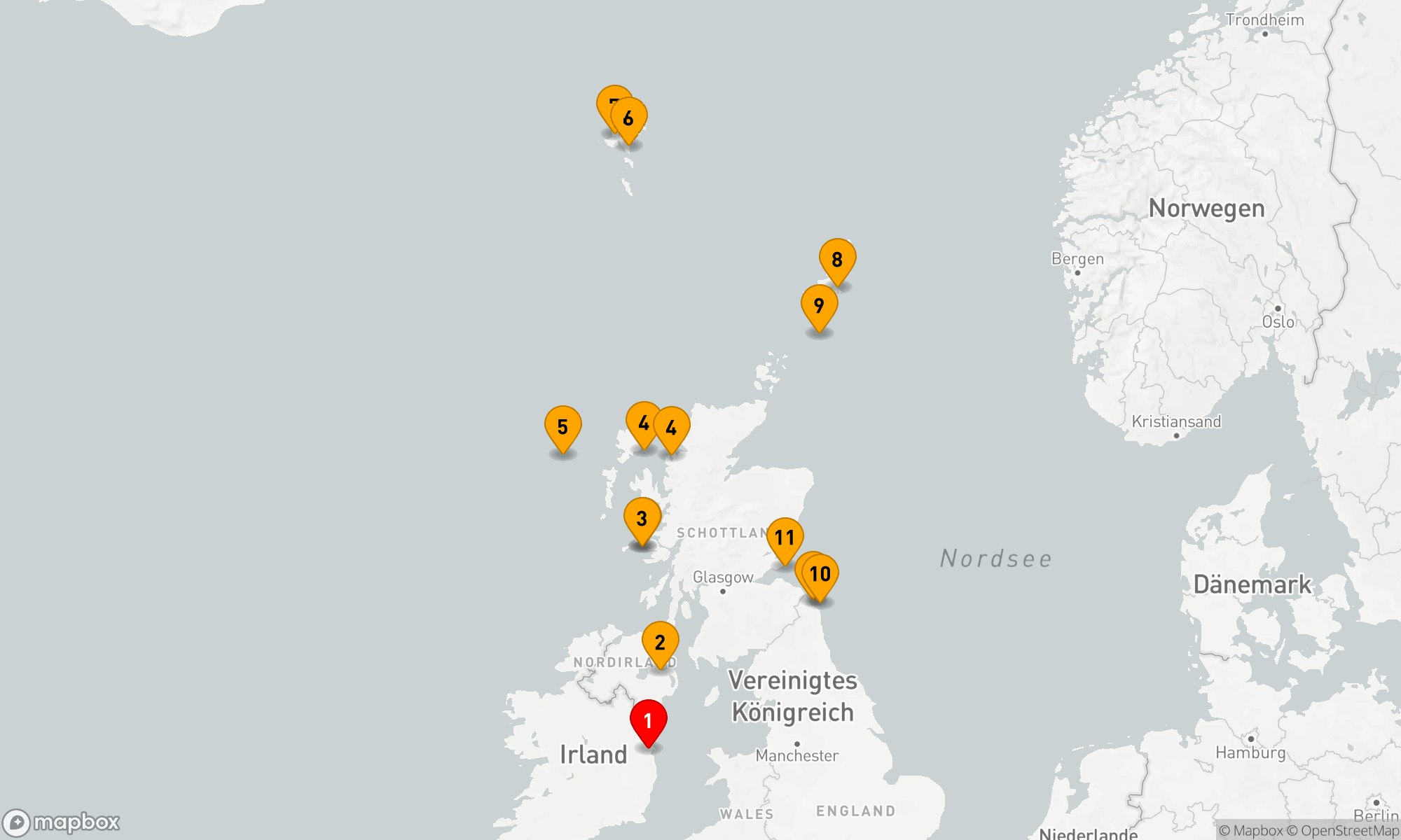 Route 11 Nächte - Wilde Schönheit der Britischen Inseln und Färöer