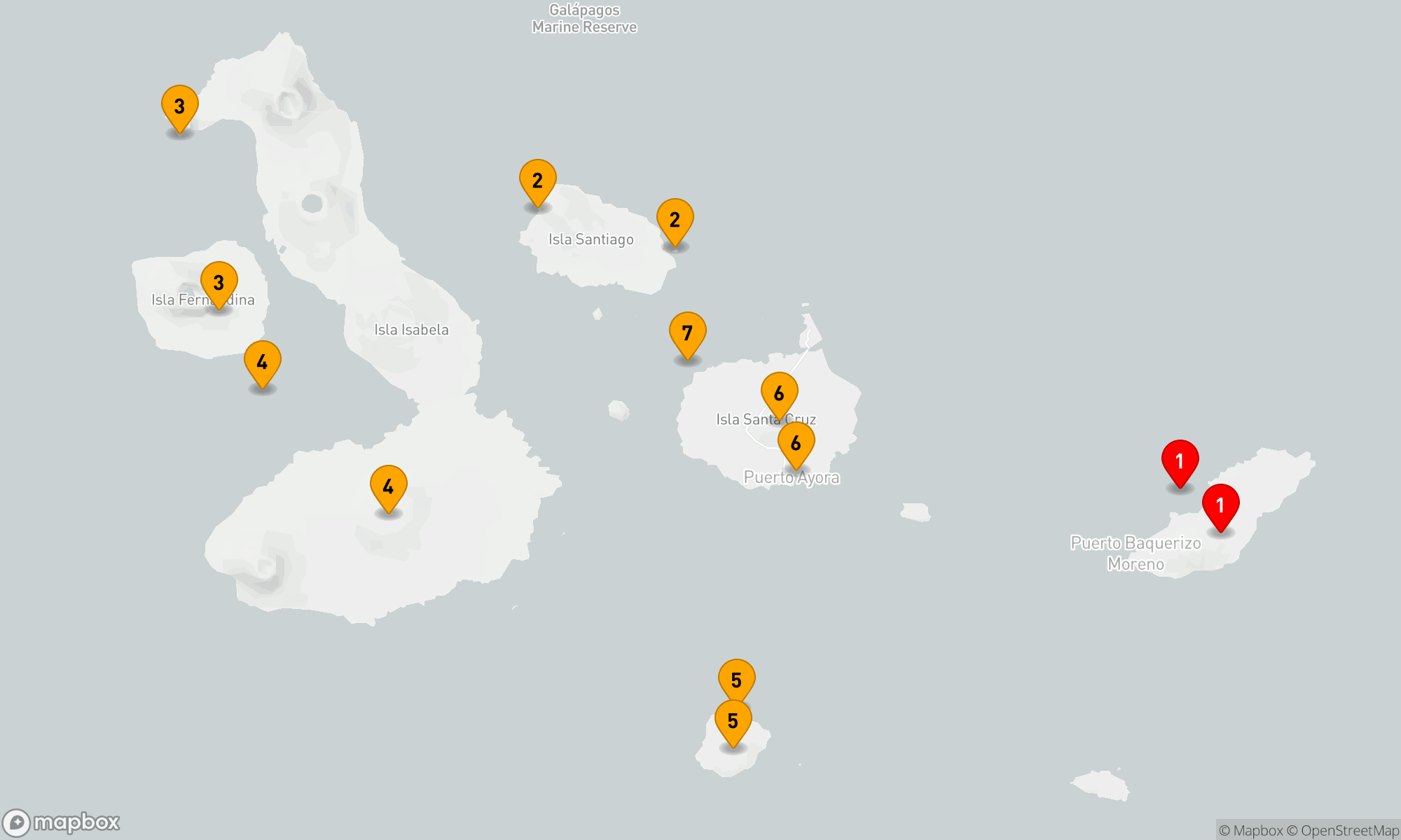 Route 7 Nächte - Galápagos-Inselerlebnis: Von Vulkanen und Tierparadiesen