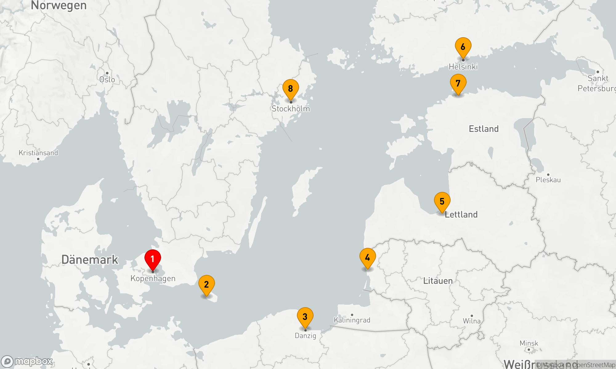 Route 10 Nächte - Nordische Kulturreise: Entdeckungen entlang der Ostsee.