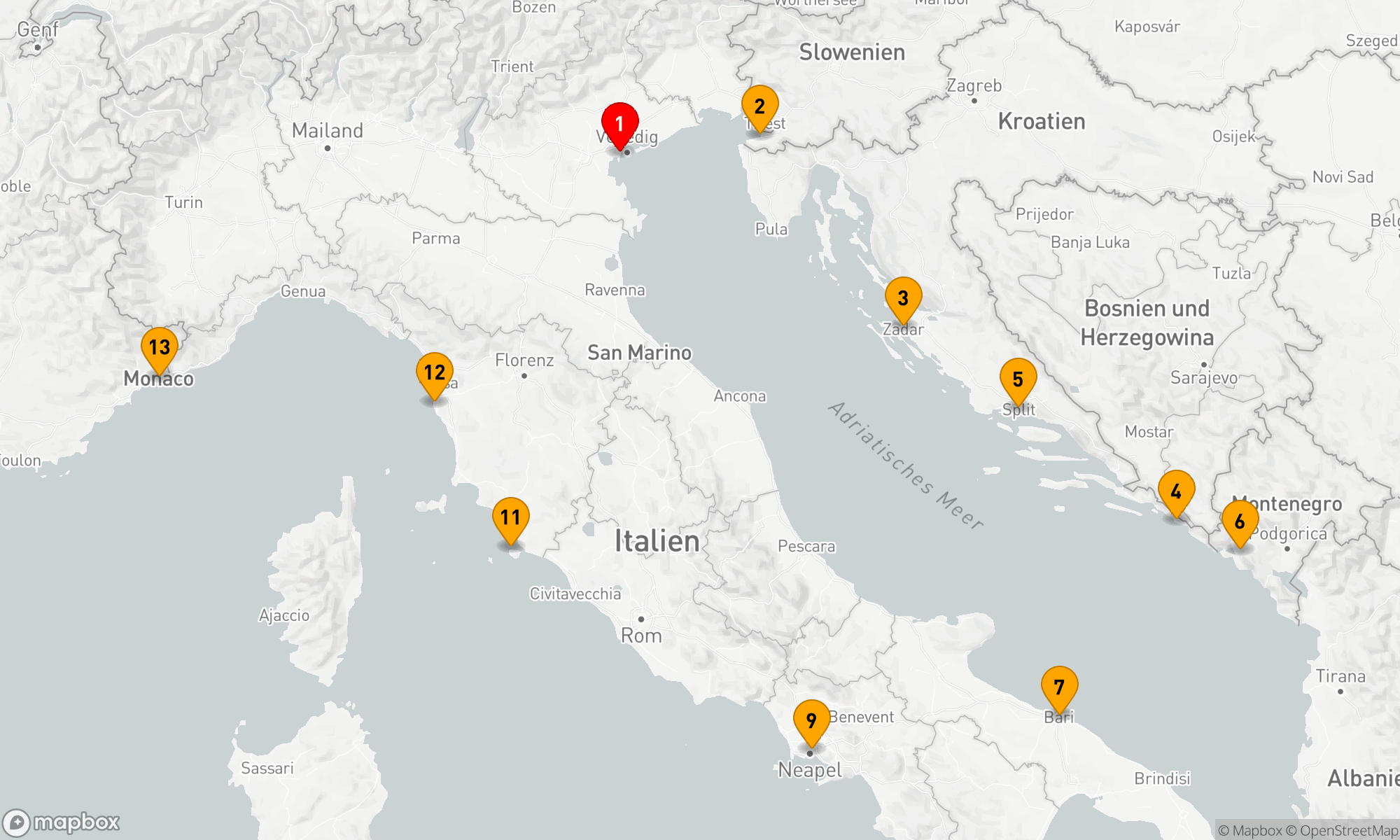 Route 12 Nächte - Mediterrane Schätze: Kultur und Küstenzauber