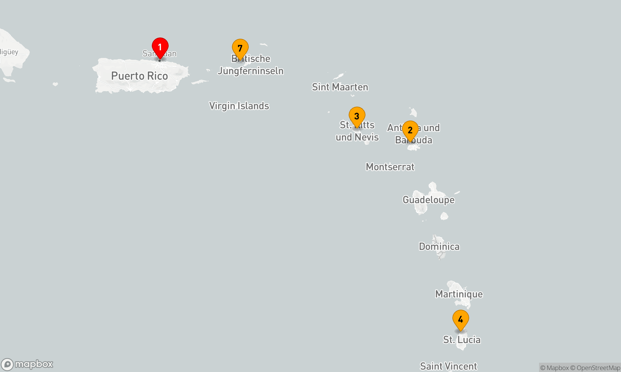 Route 7 Nächte - Karibische Inselträume ab San Juan