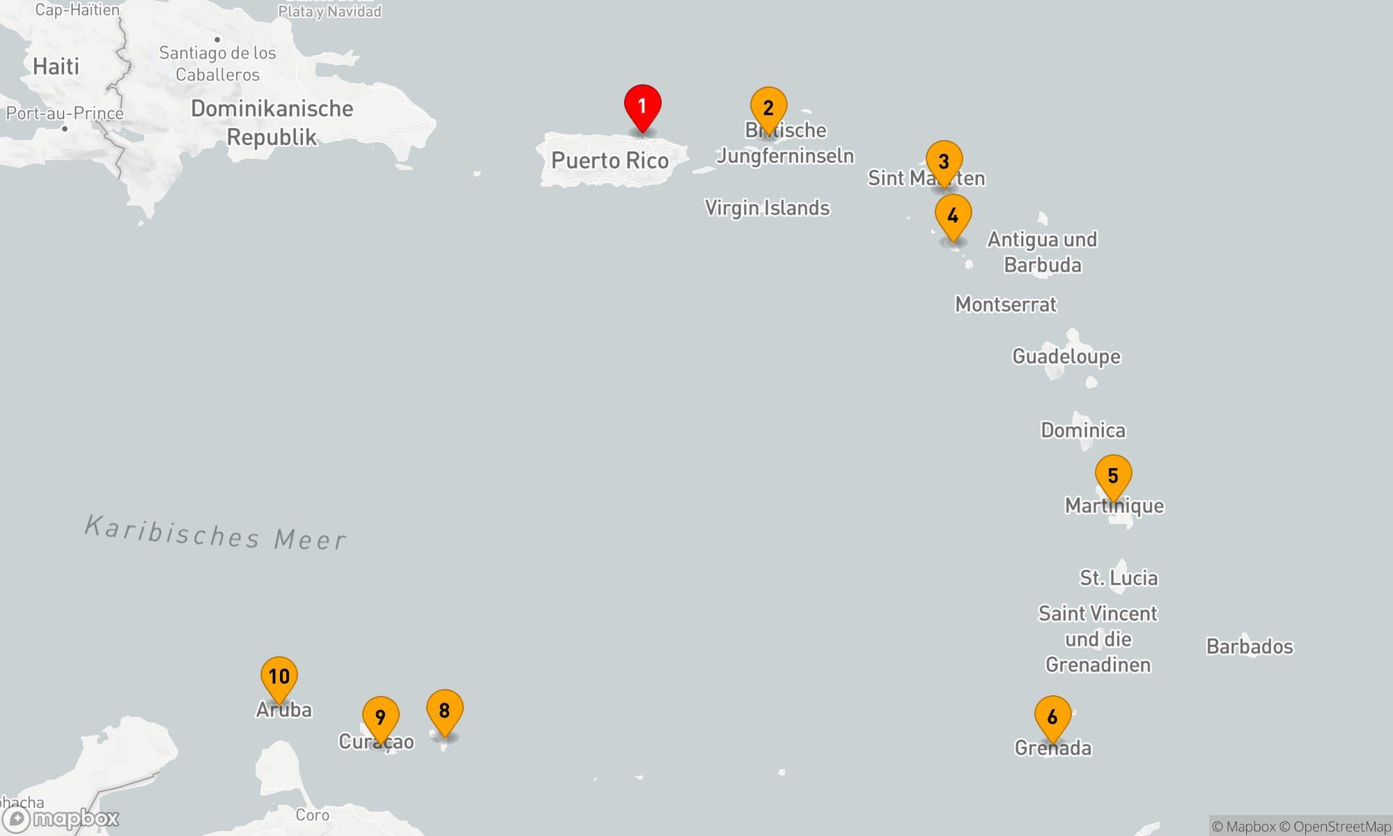 Route 11 Nächte - Karibische Inselträume ab San Juan