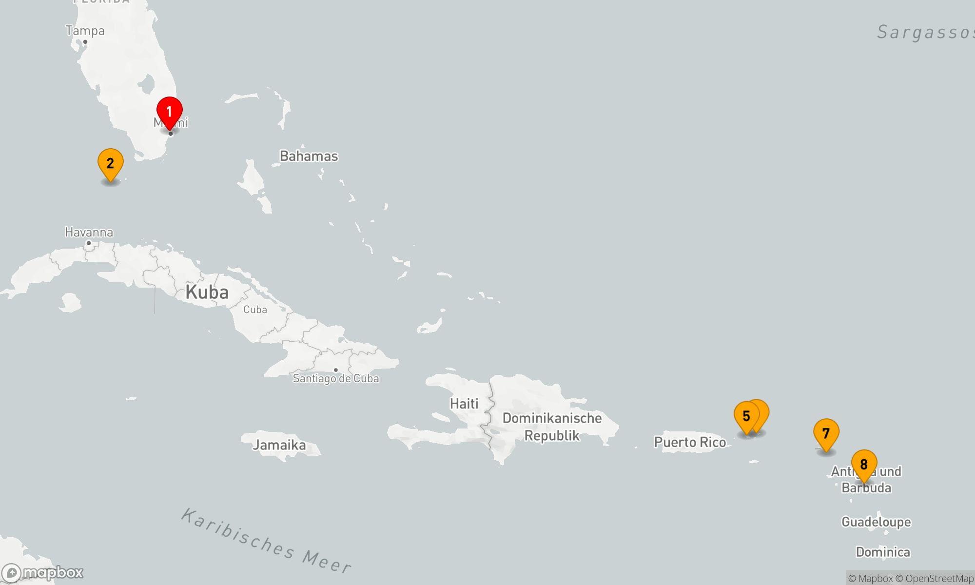 Route 11 Nächte - Karibische Eleganzabenteuer