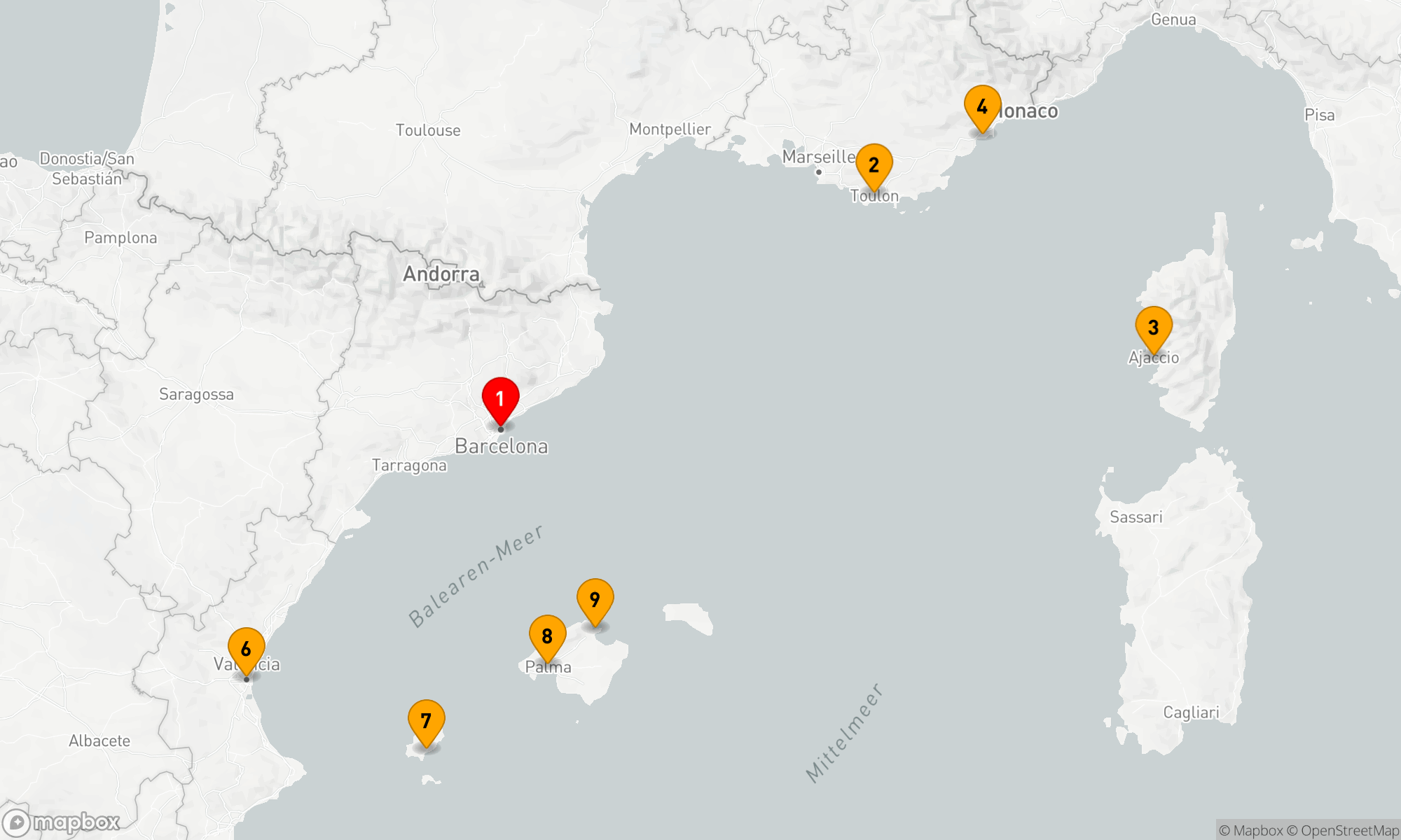 Route 9 Nächte - Mediterrane Eleganzexpedition