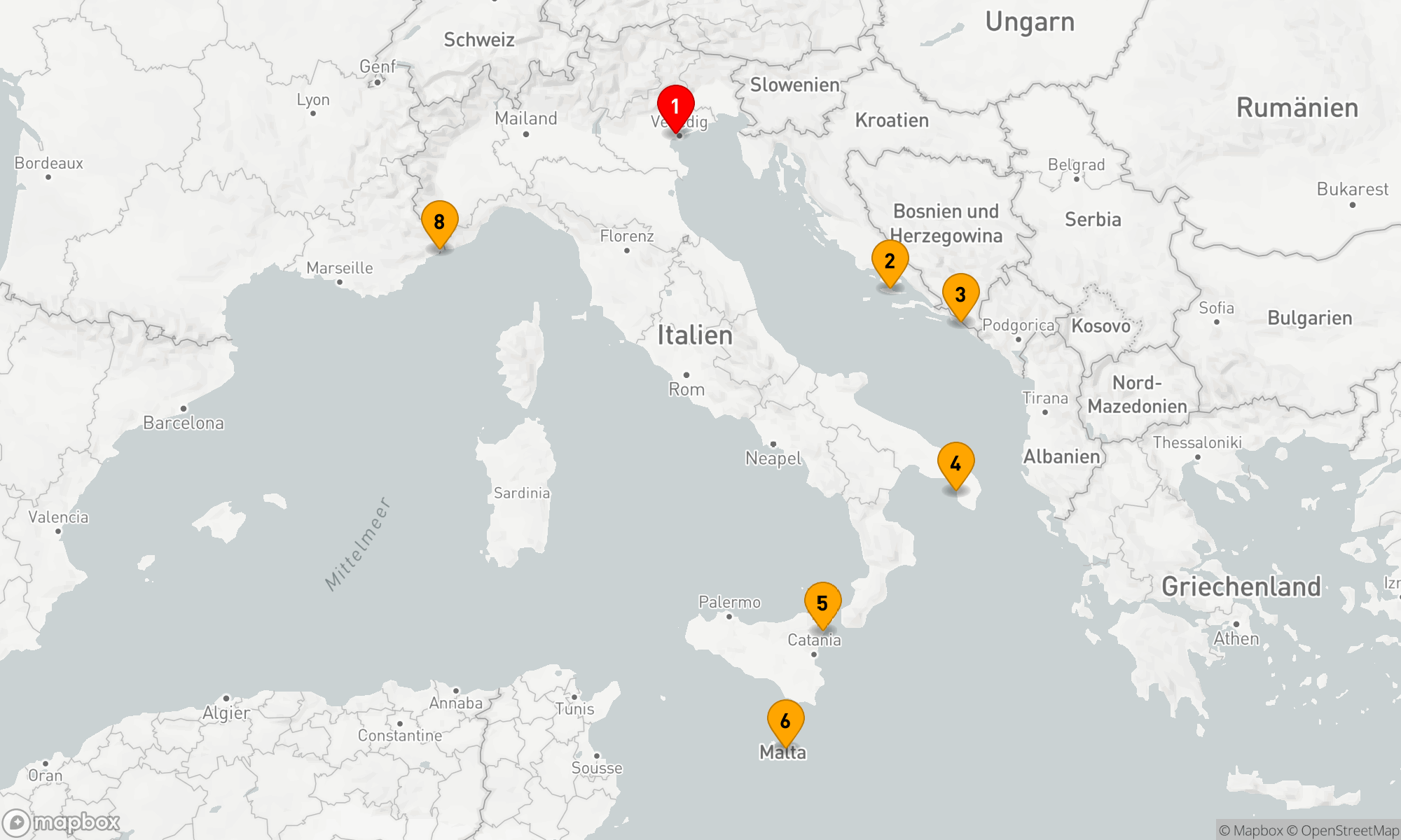Route 7 Nächte - Mediterrane Entdeckungsreise