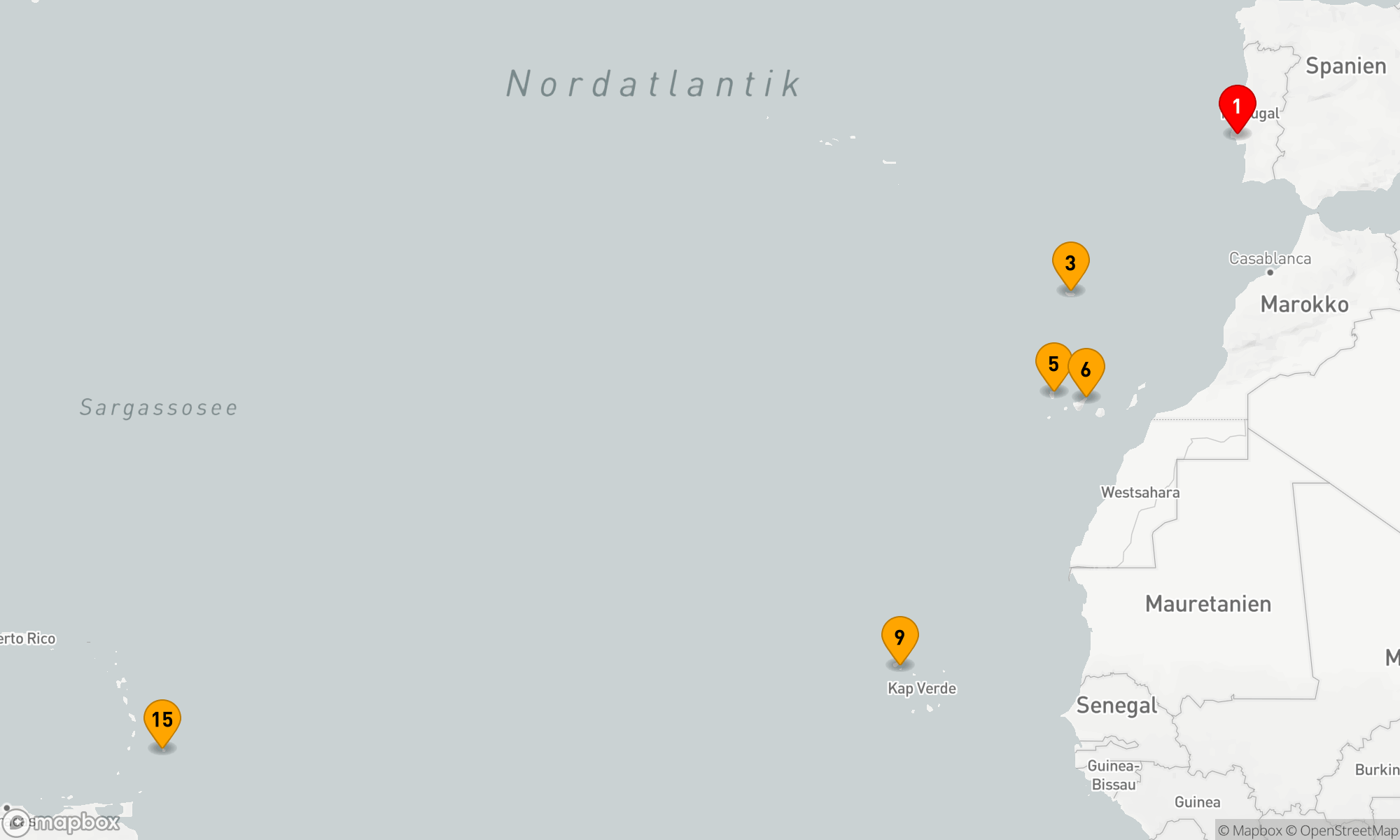 Route 14 Nächte - Atlantikzauber: Von Europa in die Karibik