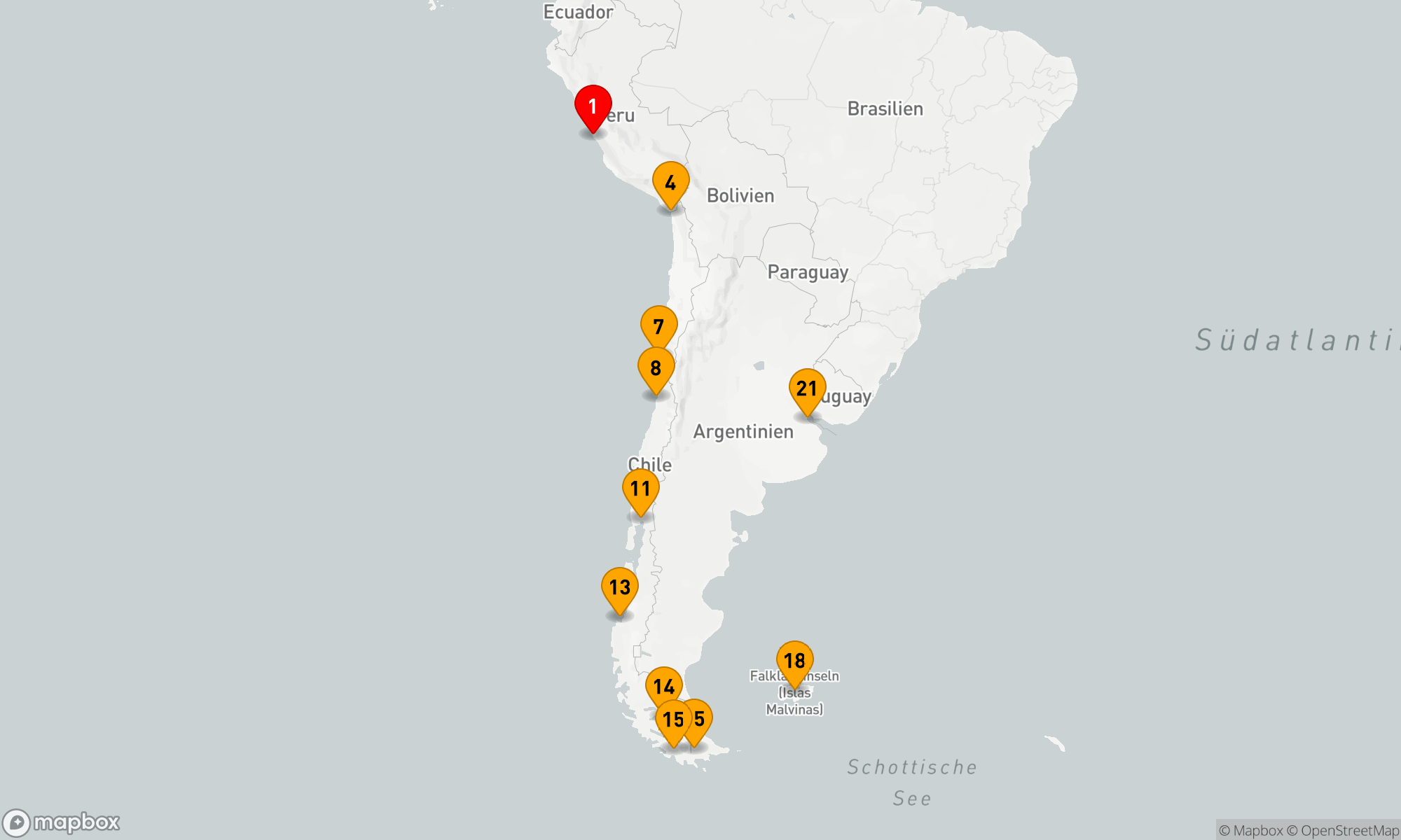 Route 21 Nächte - Südamerikanische Abenteuer: Von Inka-Schätzen zu Patagonischen Wundern