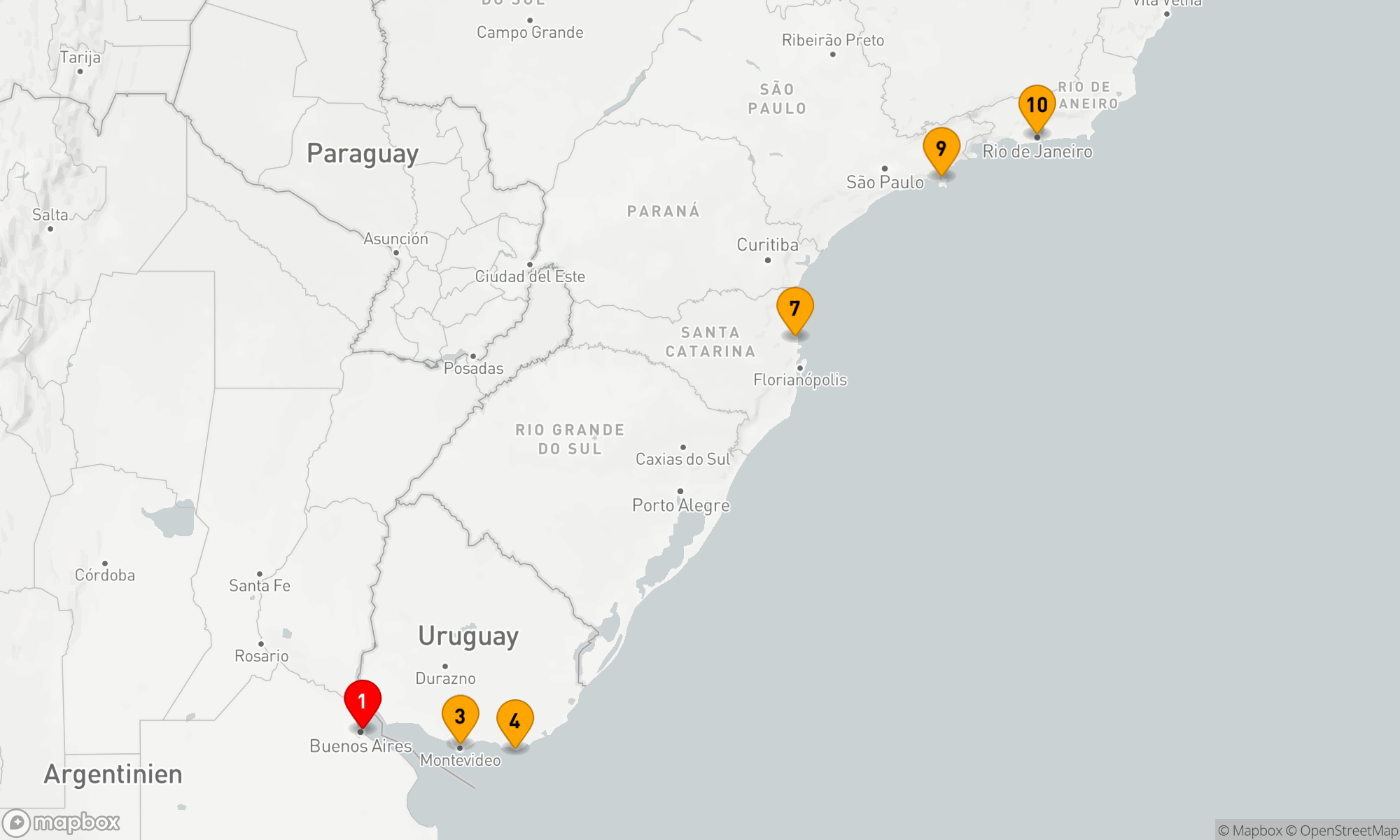 Route 12 Nächte - Südamerikanische Küstenzauberreise