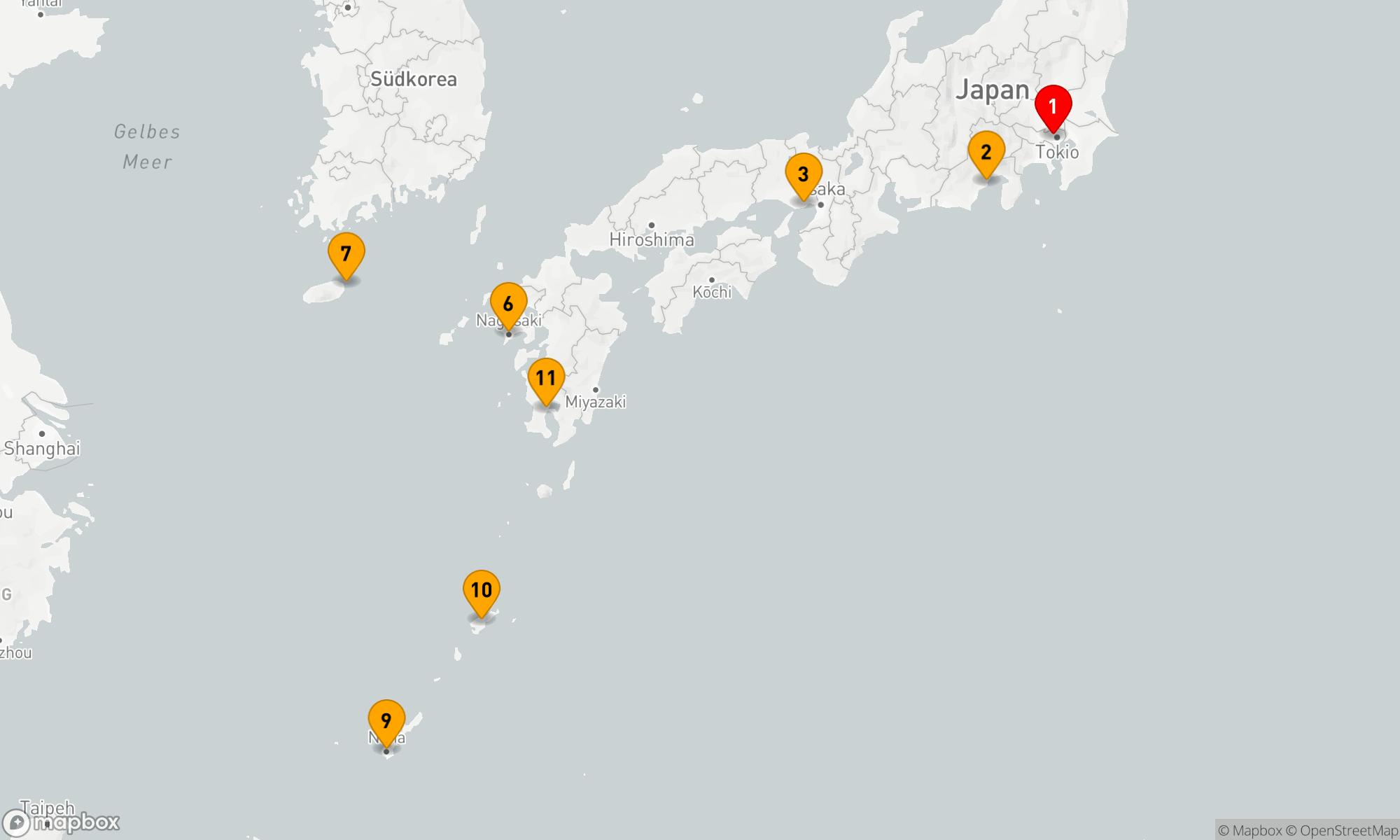 Route 12 Nächte - Kultur- und Küstenschätze Japans