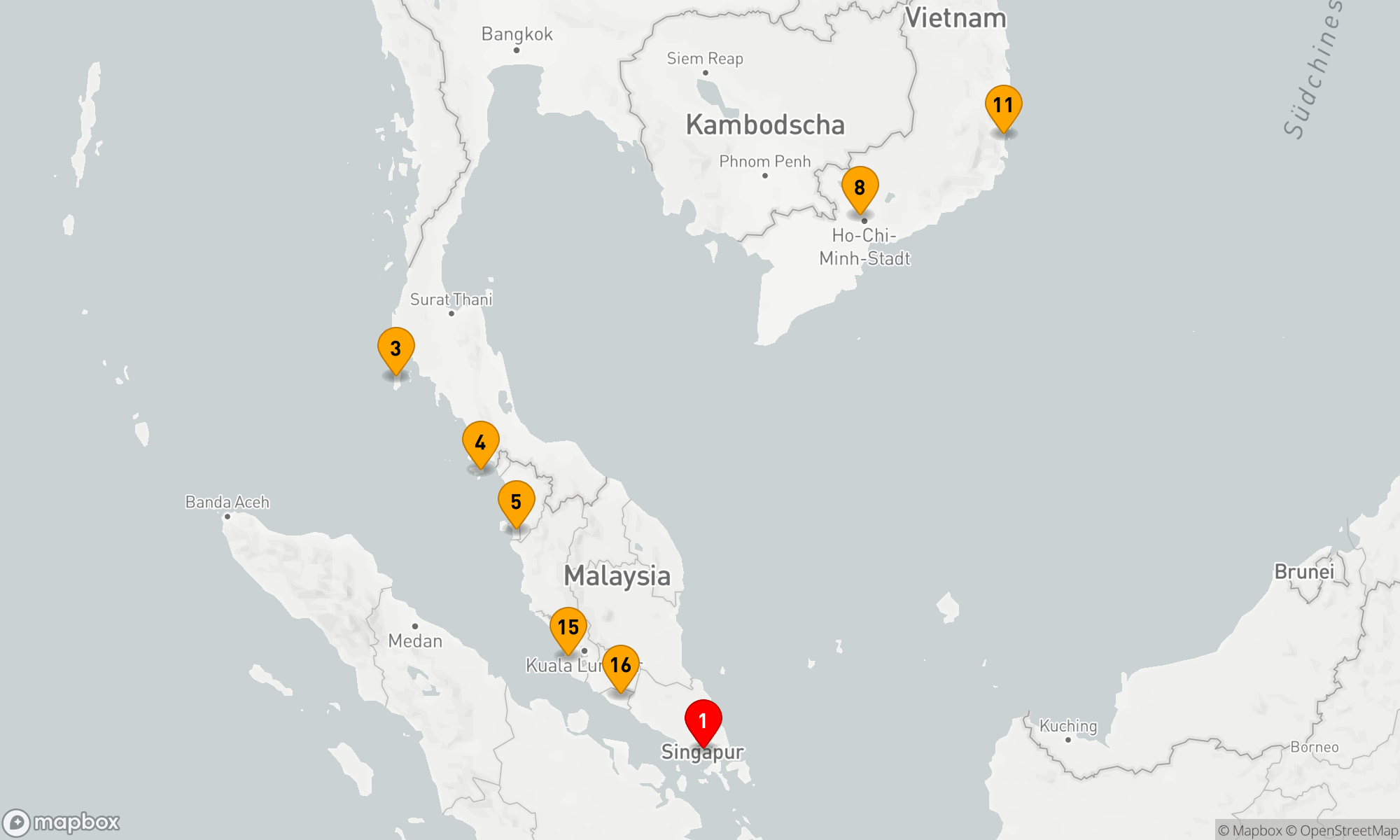 Route 16 Nächte - Asiatisches Insel- und Küstenabenteuer