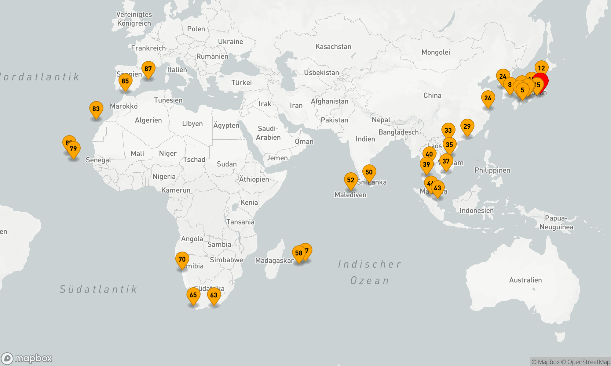 Route 86 Nächte - Große Weltentdecker-Route