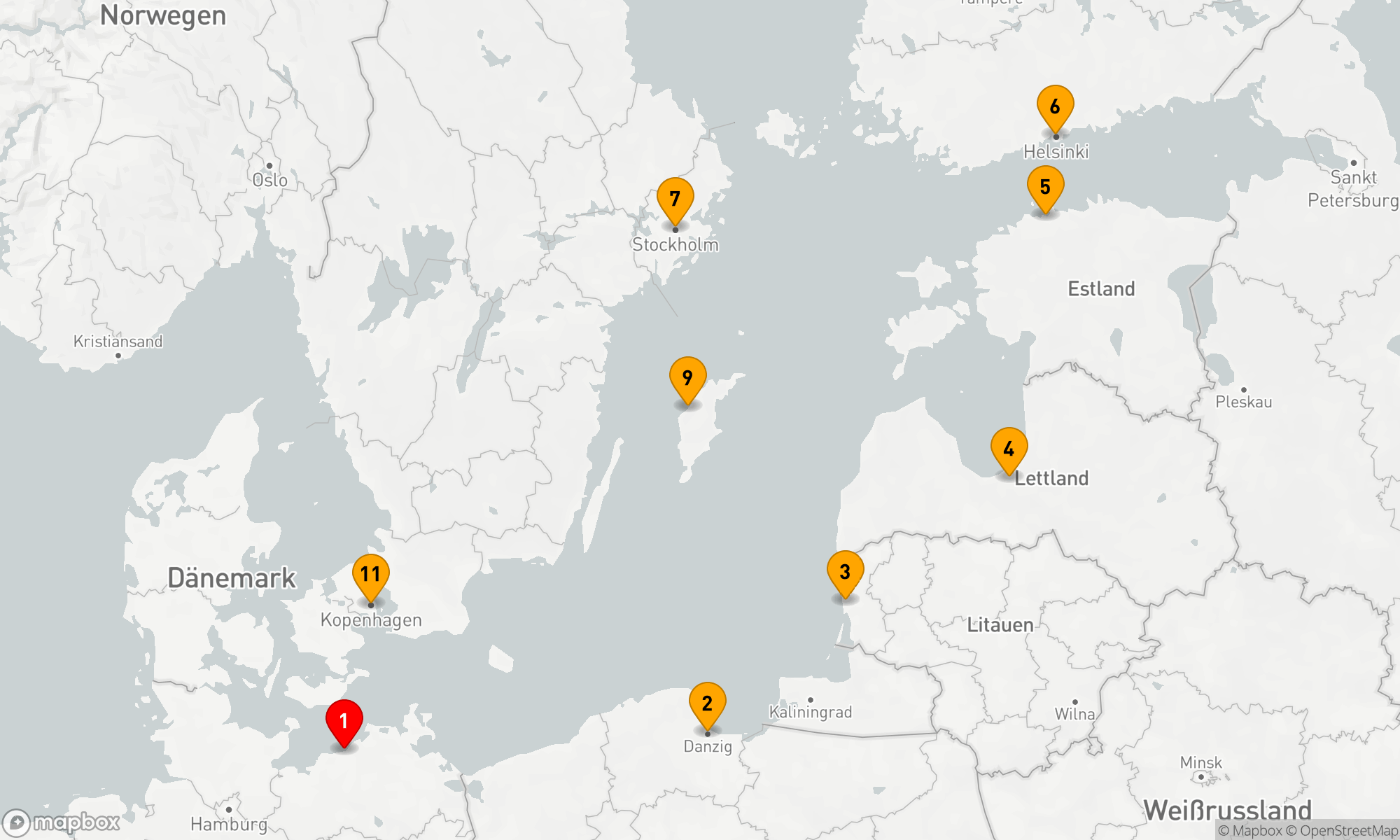 Route 11 Nächte - Ostseekultur und Nordlichter-Abenteuer