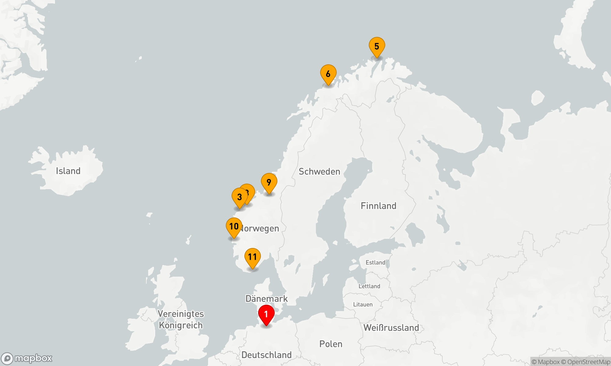 Route 12 Nächte - Nordische Küstenzauber: Faszinierende Fjorde und Städte Norwegens