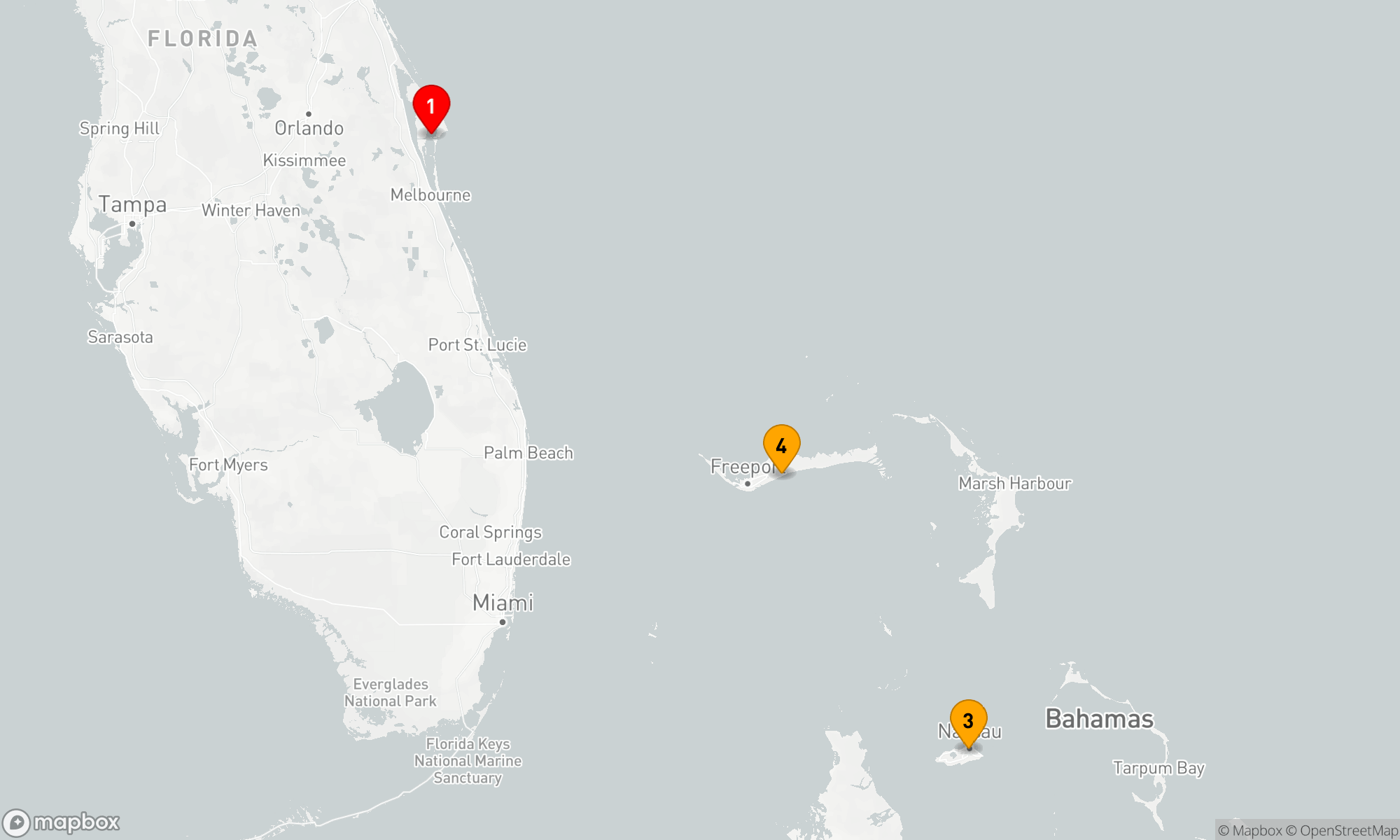 Route 4 Nächte - BAHAMAS