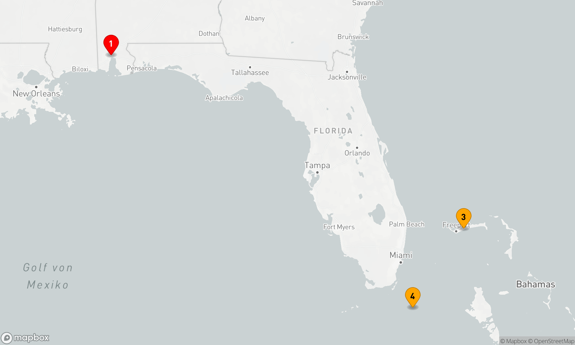 Route 6 Nächte - BAHAMAS