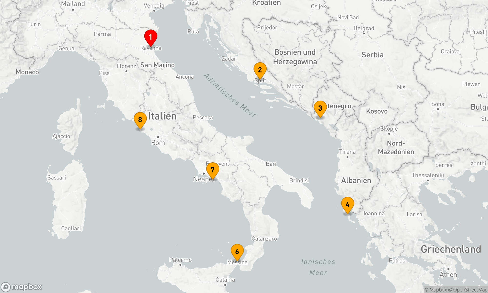Route 7 Nächte - ITALIEN & KROATIEN KREUZFAHRT