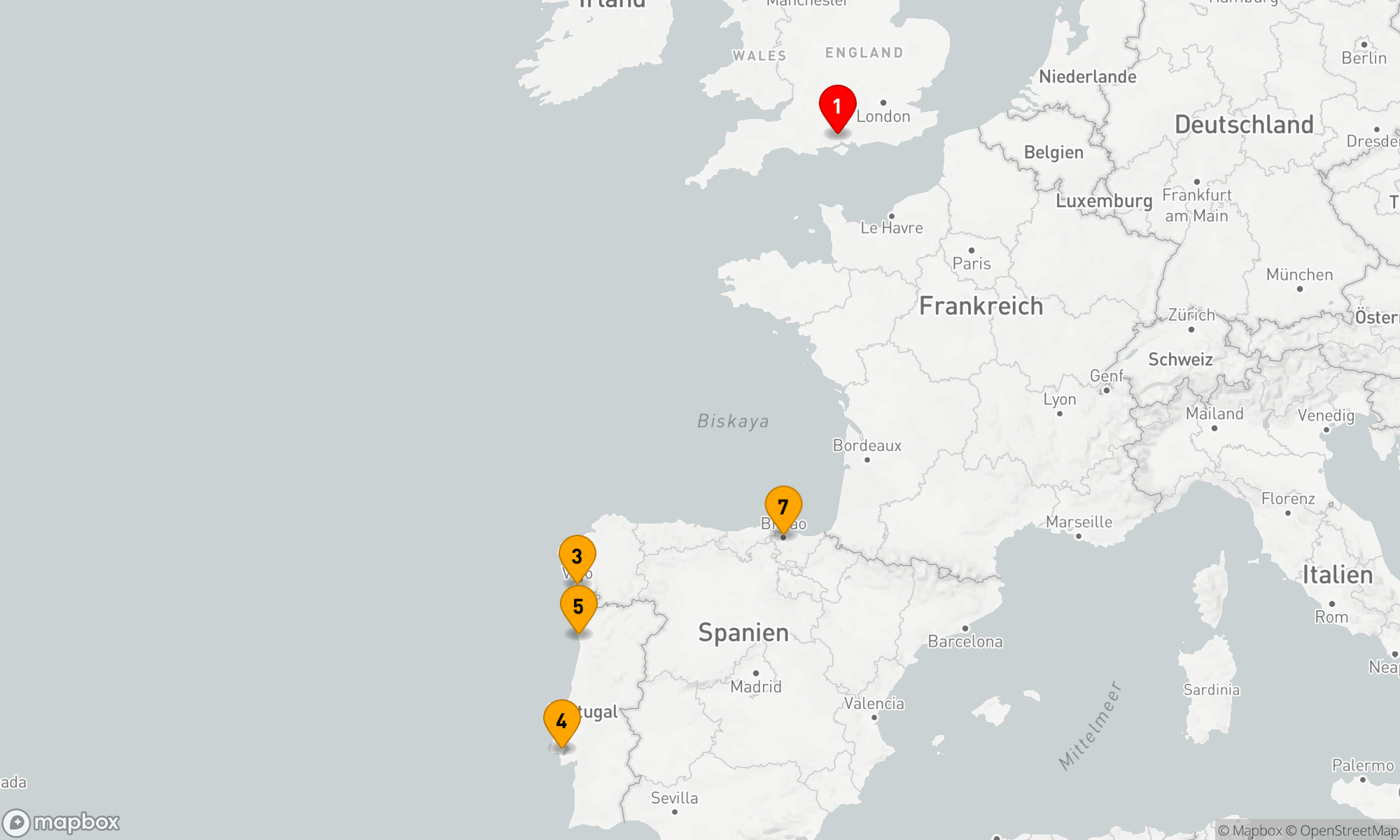Route 8 Nächte - SPANIEN & PORTUGAL KREUZFAHRT
